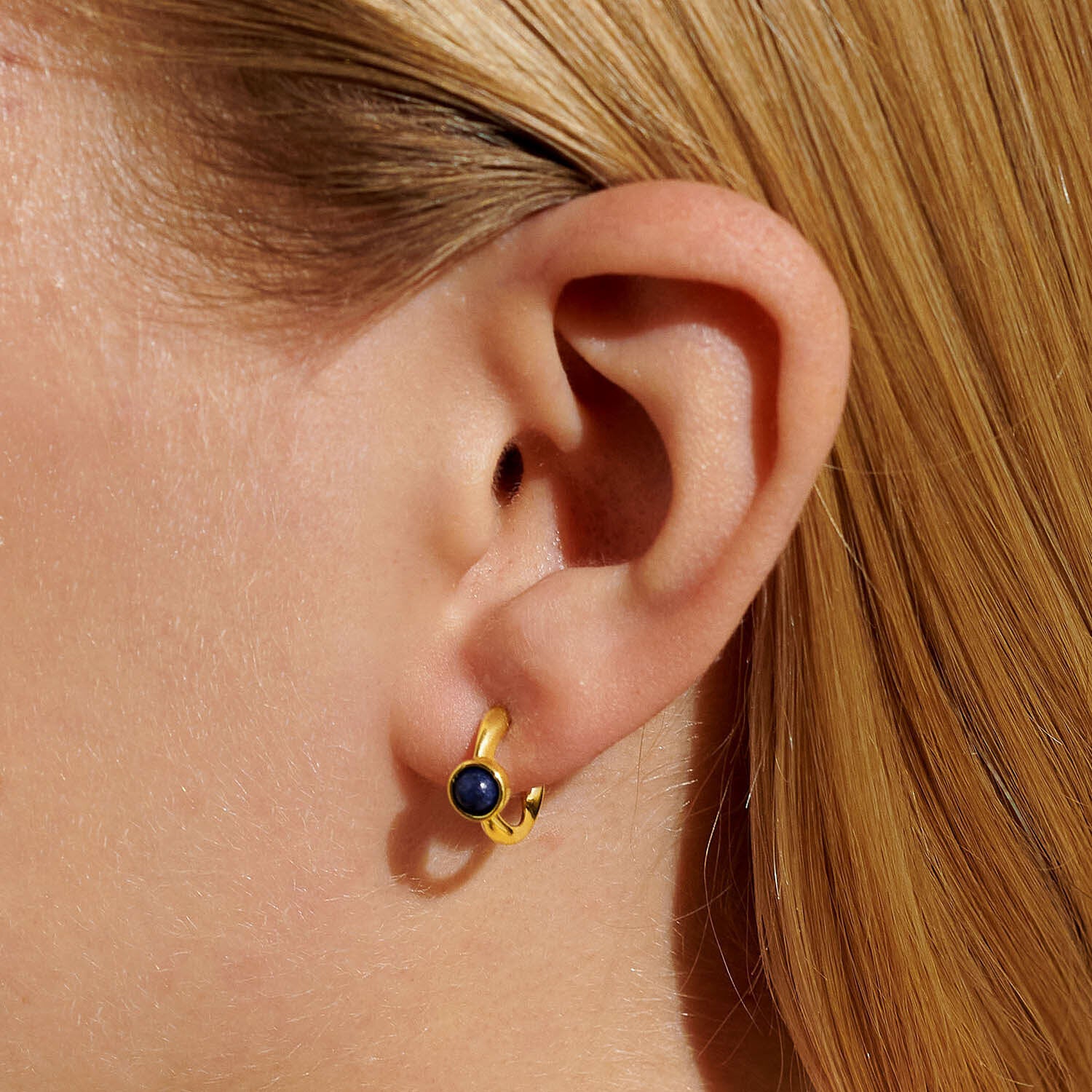 'September' Birthstone Hoop Earrings - Joma Jewellery