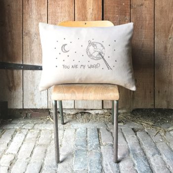 Wool Cushion - You Are My World - East Of India