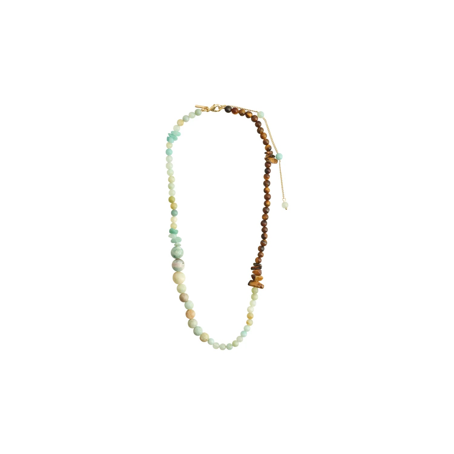 Soulmates Necklace - Tigers Eye/Amazonite - Confidence & Courage - Pilgrim Jewellery