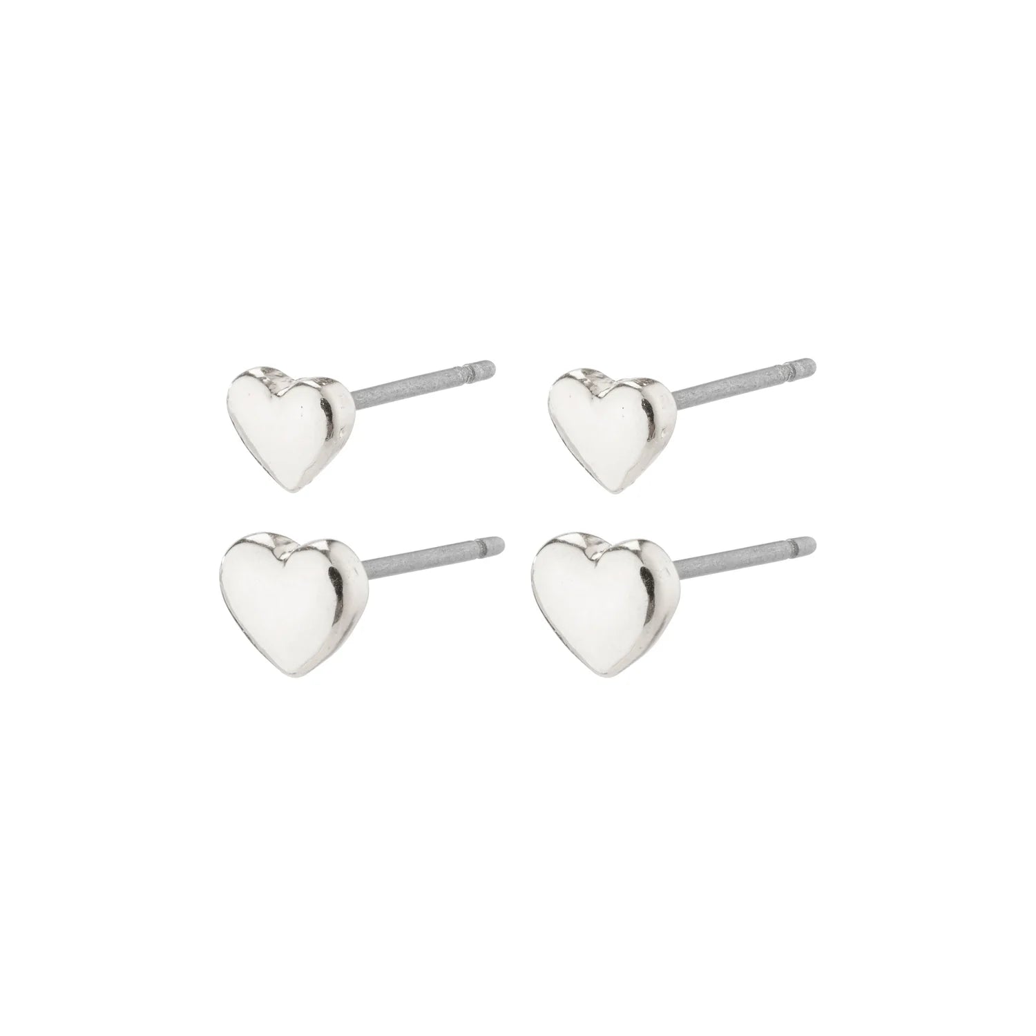 Aphrodite Heart Earrings - Silver Plate - Pilgrim Jewellery