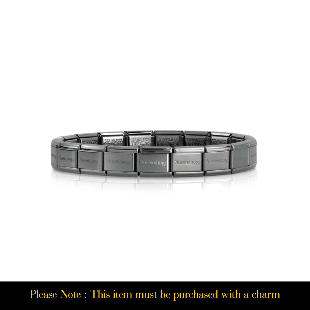 Composable classic Black Stainless Steel starter bracelet By Nomination Italy