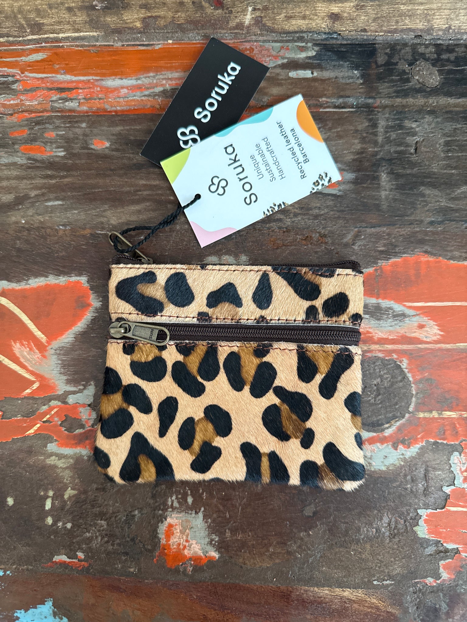 Ari Leather Purse - Animal Print - Soruka