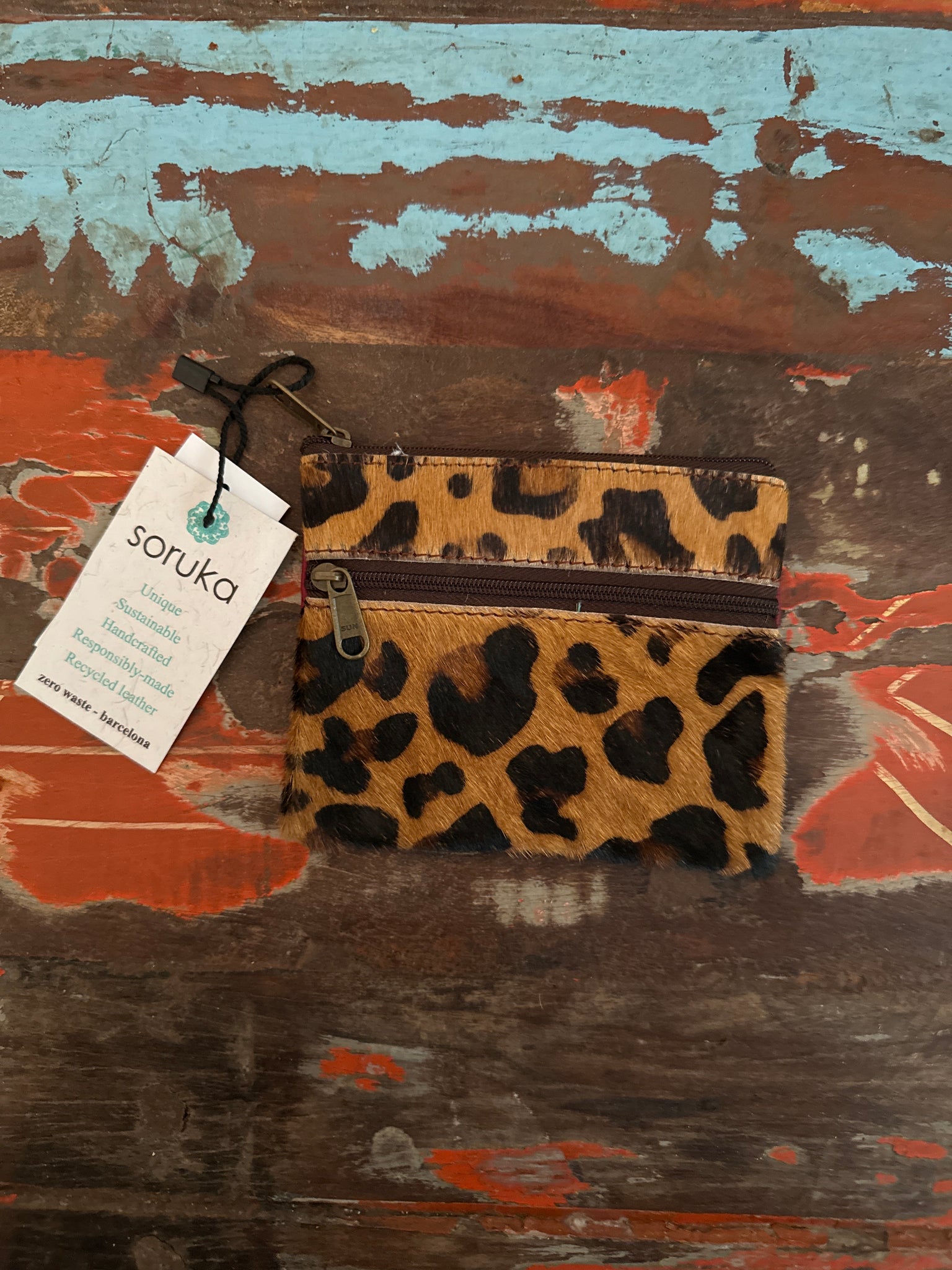 Ari Leather Purse - Animal Print - Soruka