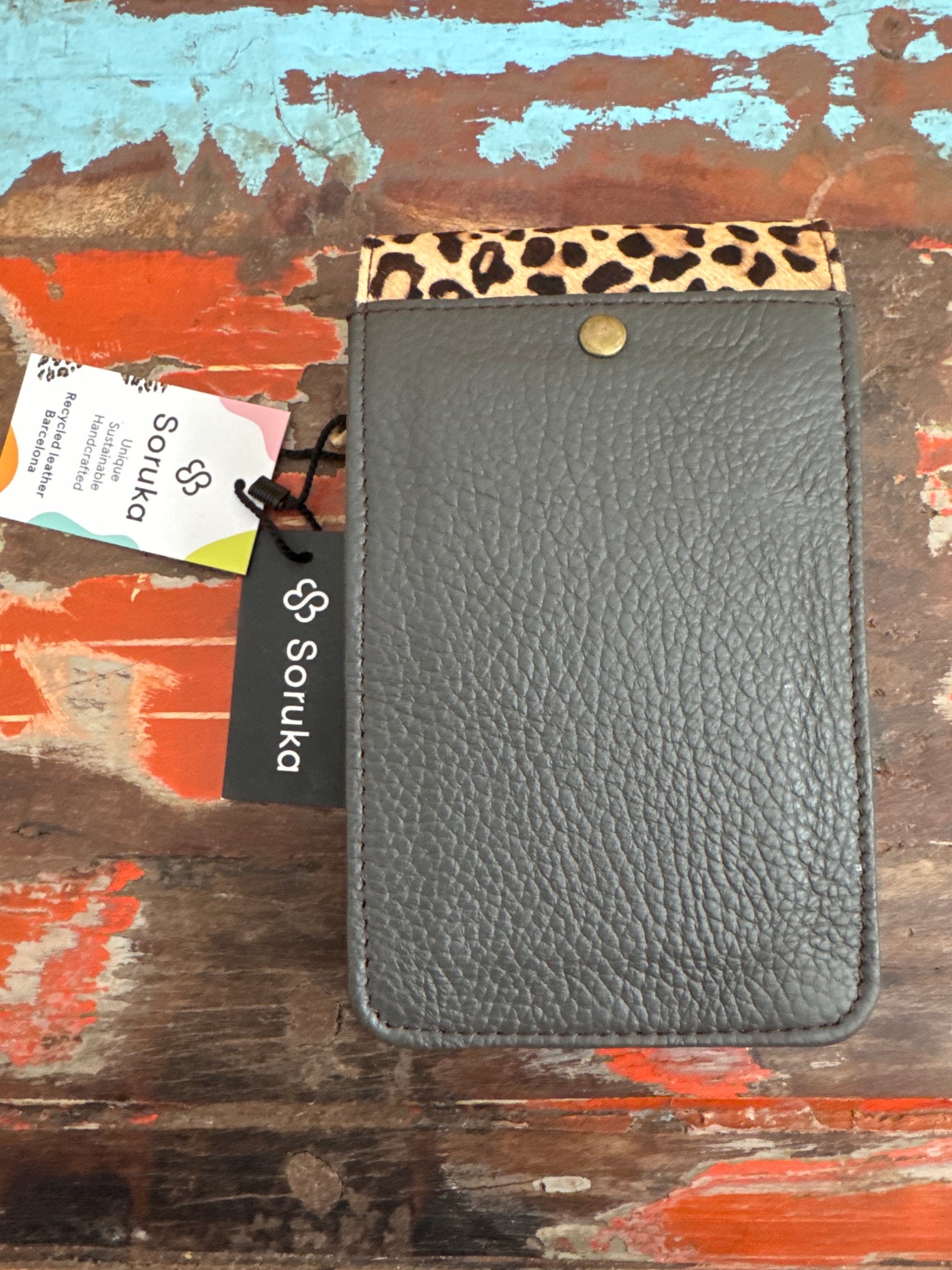 Gia Phone Bag - Mustard & Animal Print