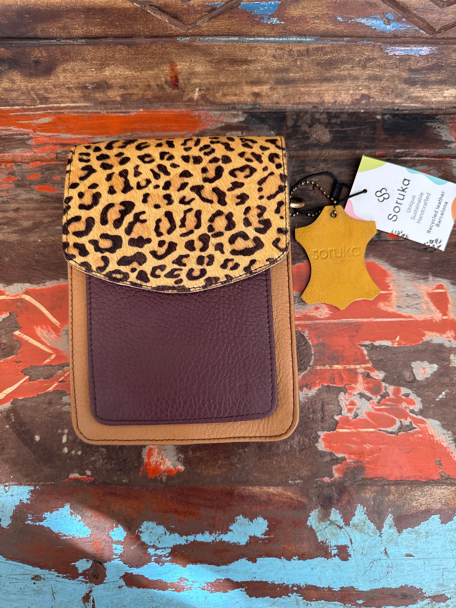 Aiko Bag - Multi - Mustard, Burgund & Animal Print - Soruka