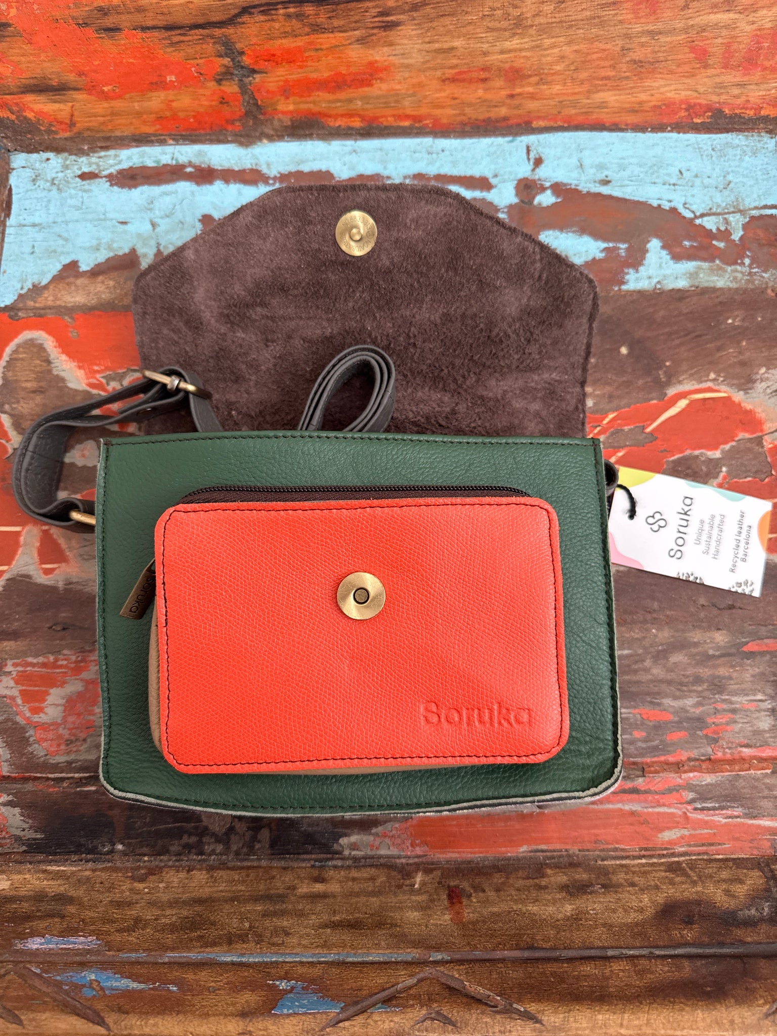 Grace Reversible Loop Bag - Multi & Animal Print - Soruka