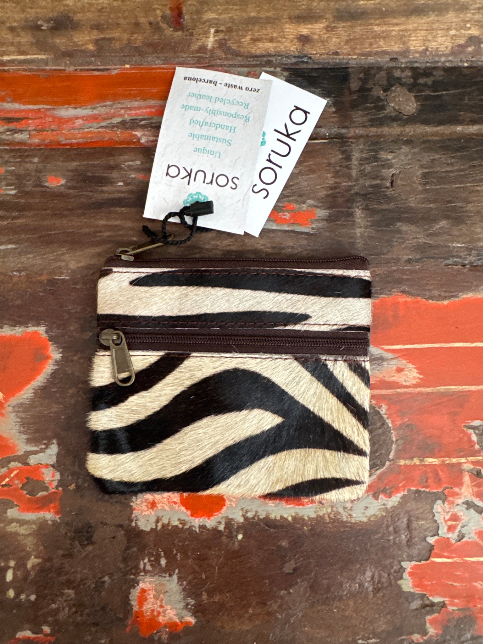 Ari Leather Purse - Animal Print - Soruka