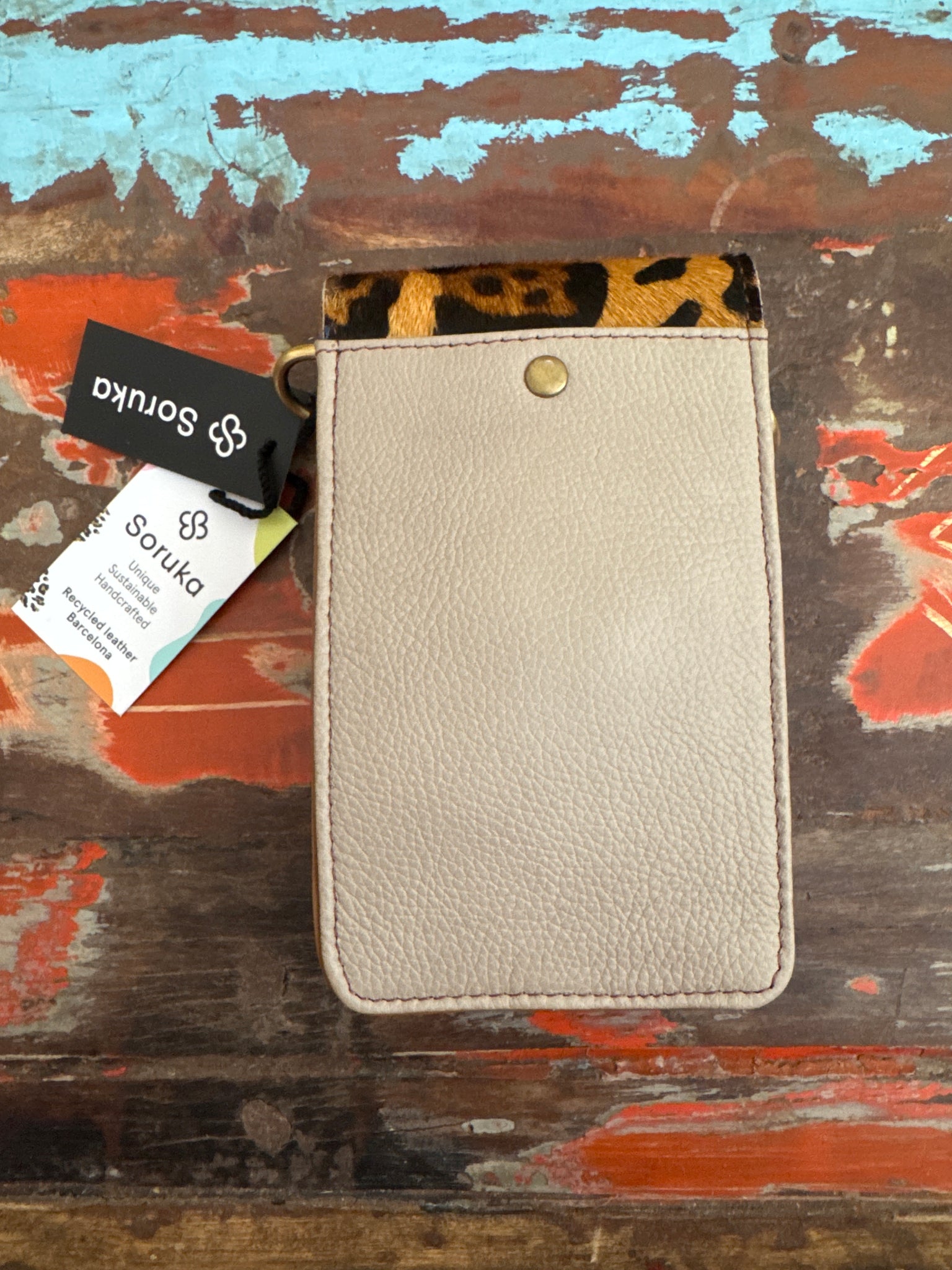 Gia Phone Bag - Multi, Animal Print & Mustard Strap
