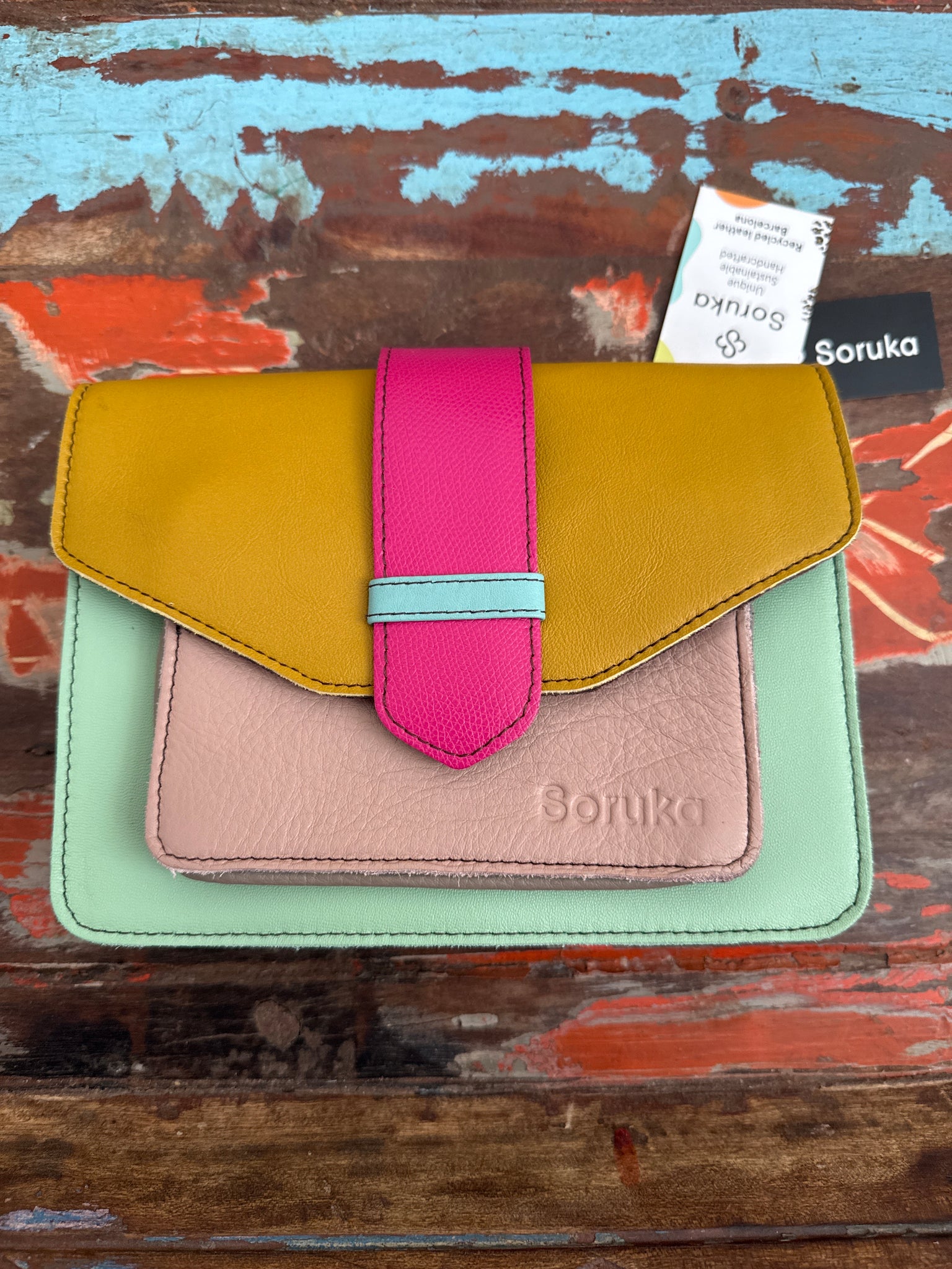Grace Reversable Loop Bag - Lilac, Green, Red & Animal Print Soruka