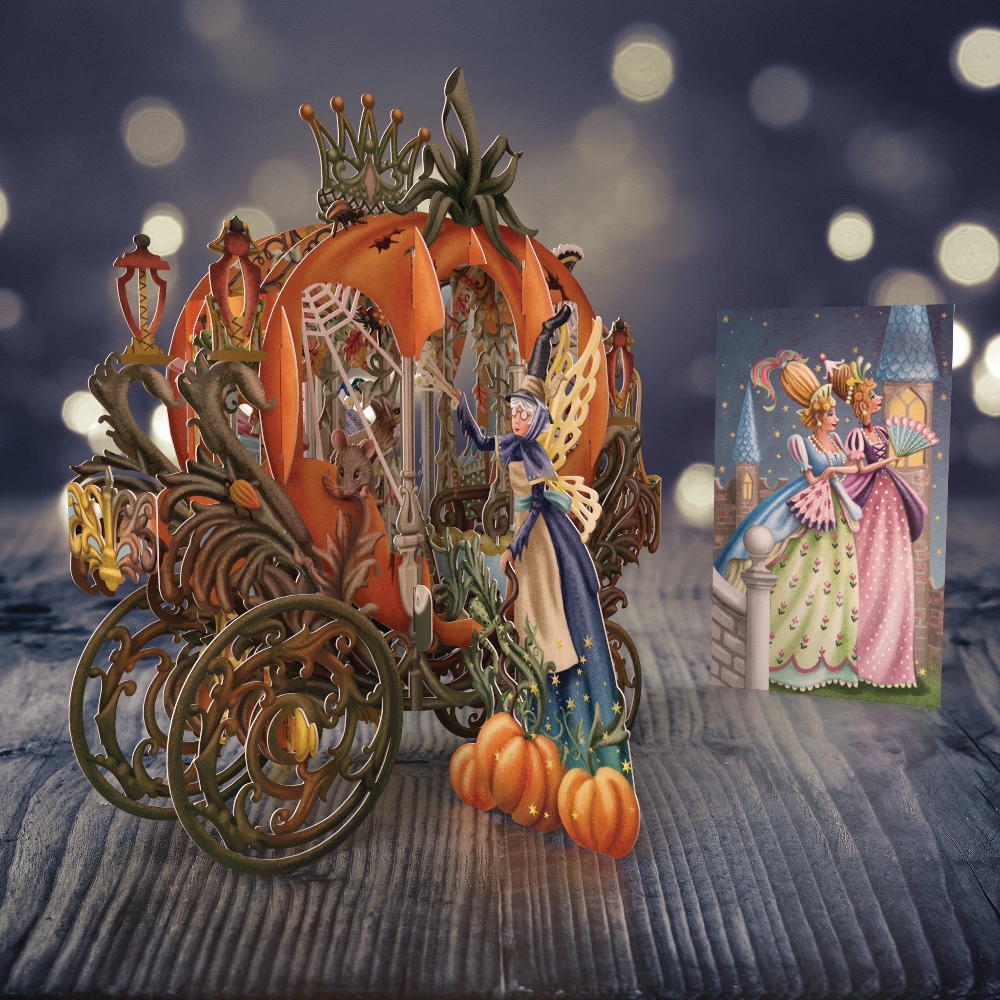 Cinderella's Carriage 3D Pop Up Greetings Card