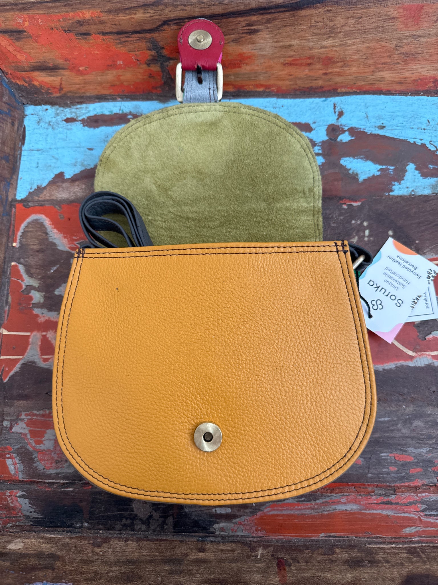 Ally Bag - Yellow, Green & Animal Print