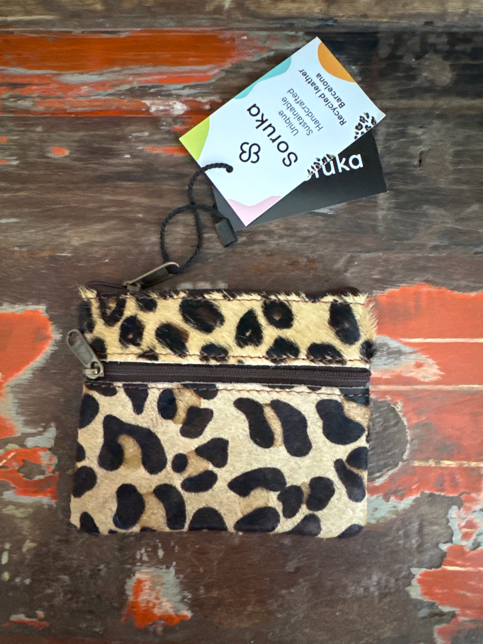 Ari Leather Purse - Animal print - Soruka