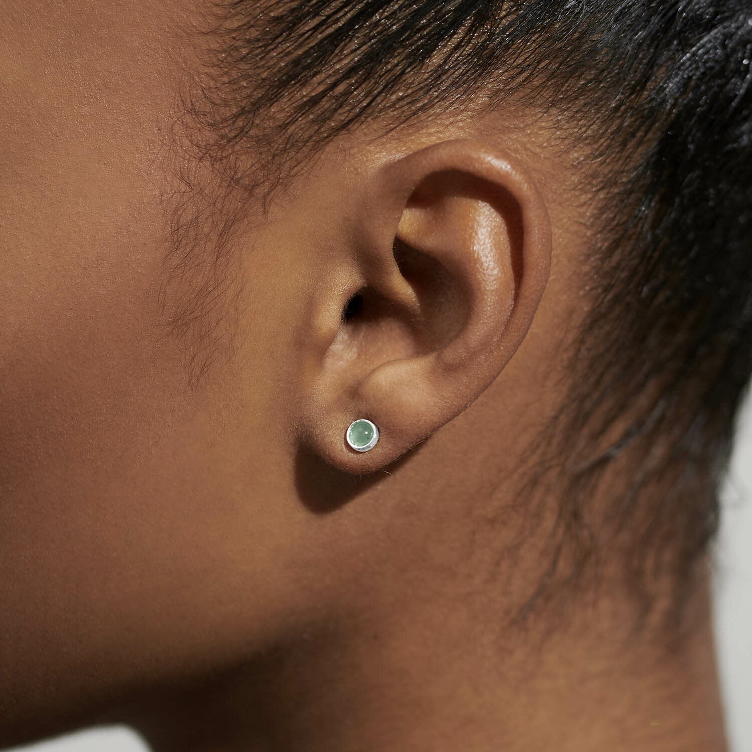 Joma Jewellery - Birthstone Earrings - August - Aventurine