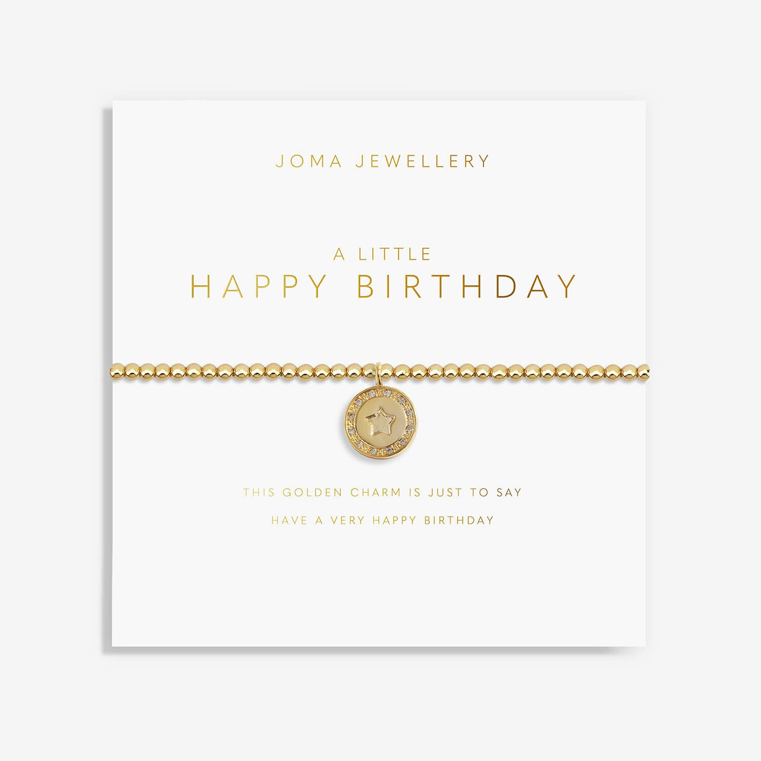 Golden Glow - A Little - Happy Birthday Bracelet - Joma Jewellery