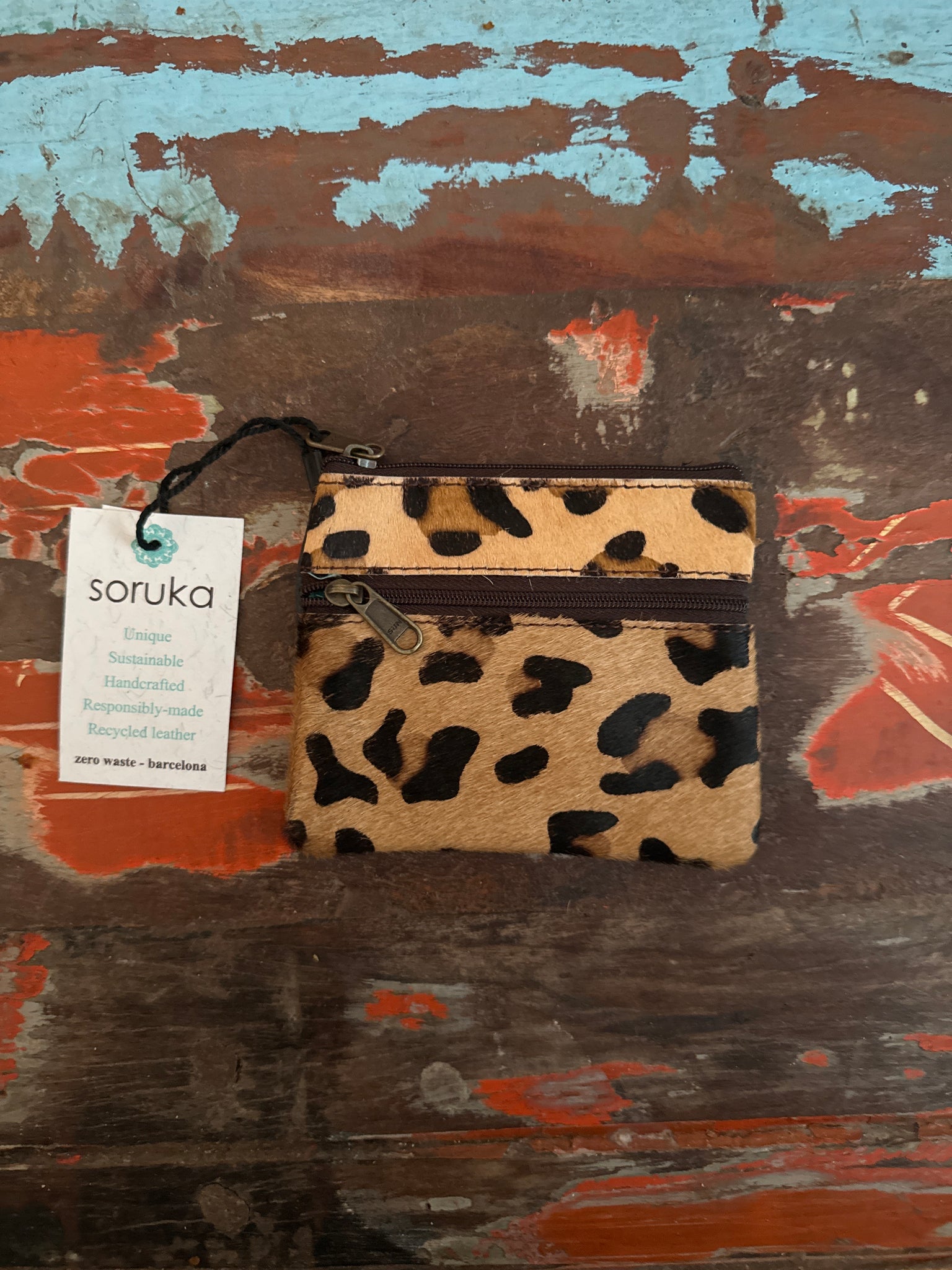 Ari Leather Purse - Animal Print - Soruka