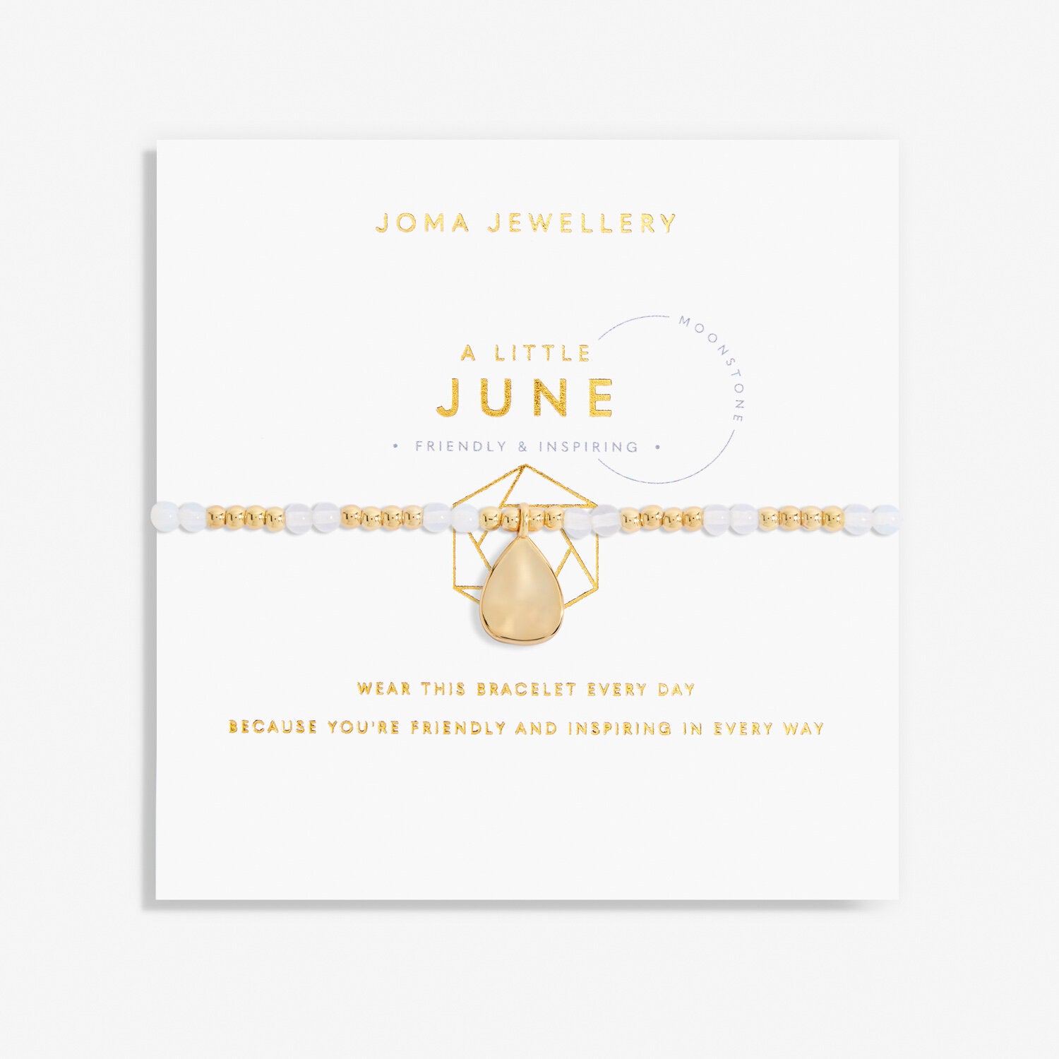 June - A Little Birthstone Bracelet - Gold - Joma Jewellery