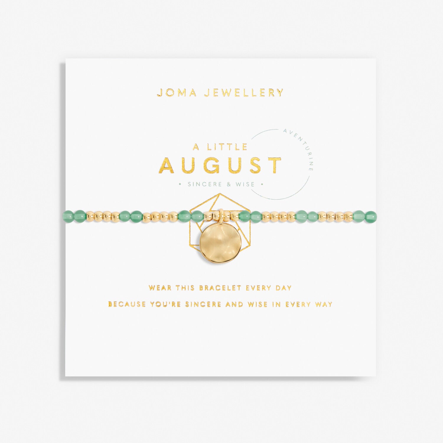 August - A Little Birthstone Bracelet - Gold - Joma Jewellery