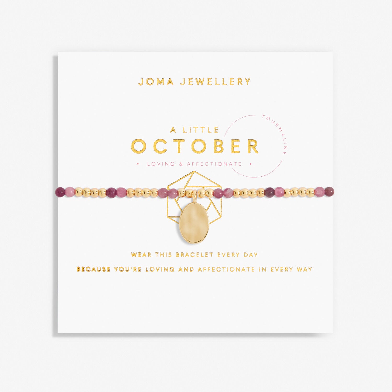 October - A Little Birthstone Bracelet - Gold - Joma Jewellery