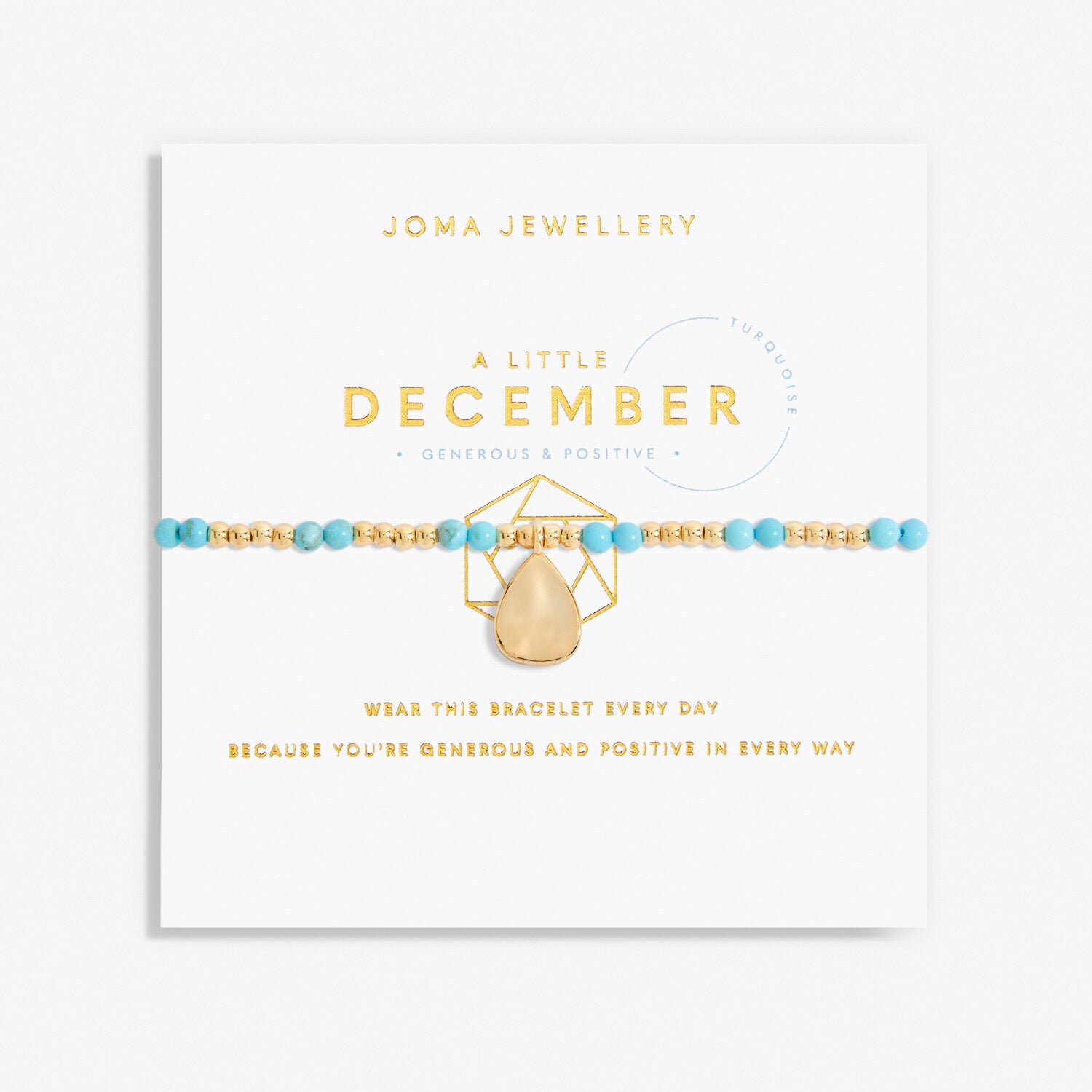 December - A Little Birthstone Bracelet - Gold - Joma Jewellery