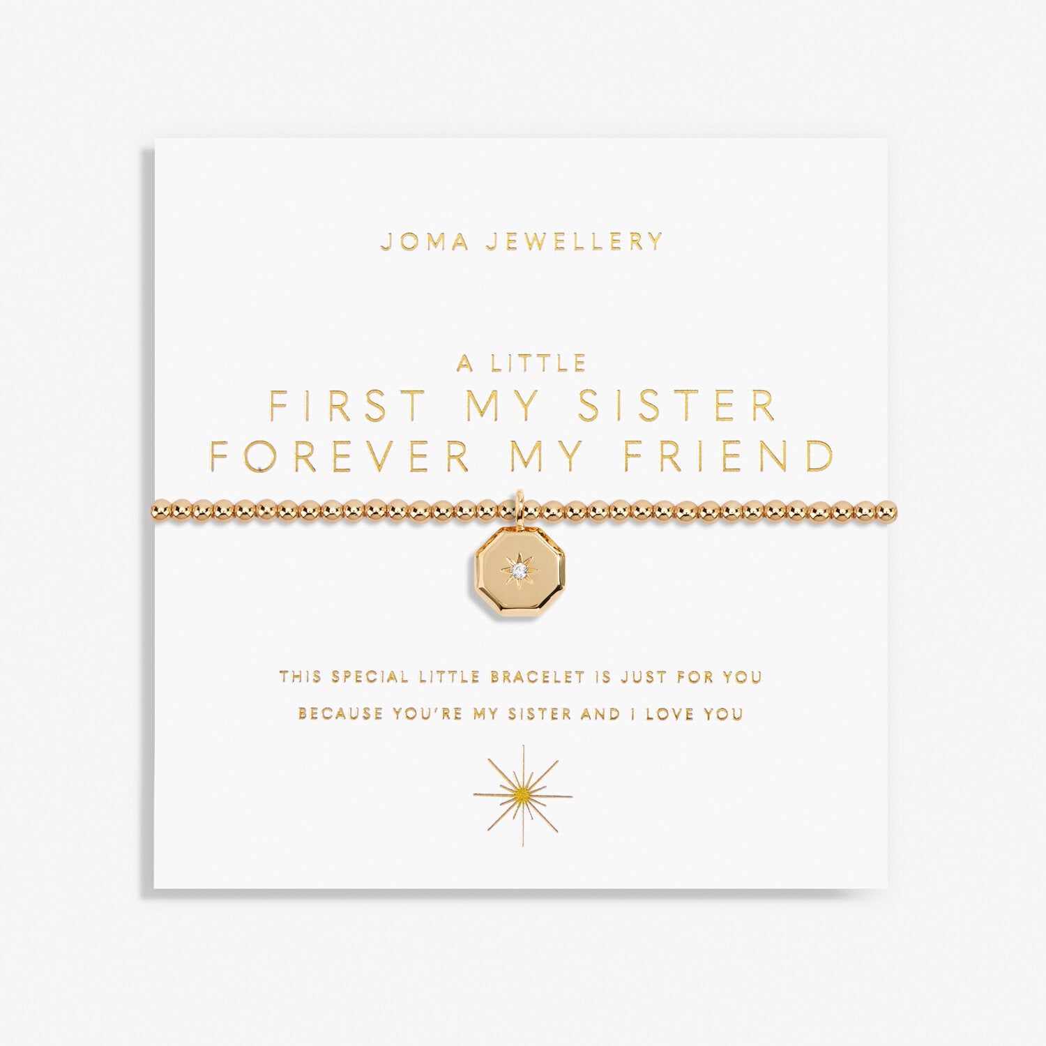 Gold - A Little - First My Sister Forever My Friend Bracelet - Joma Jewellery