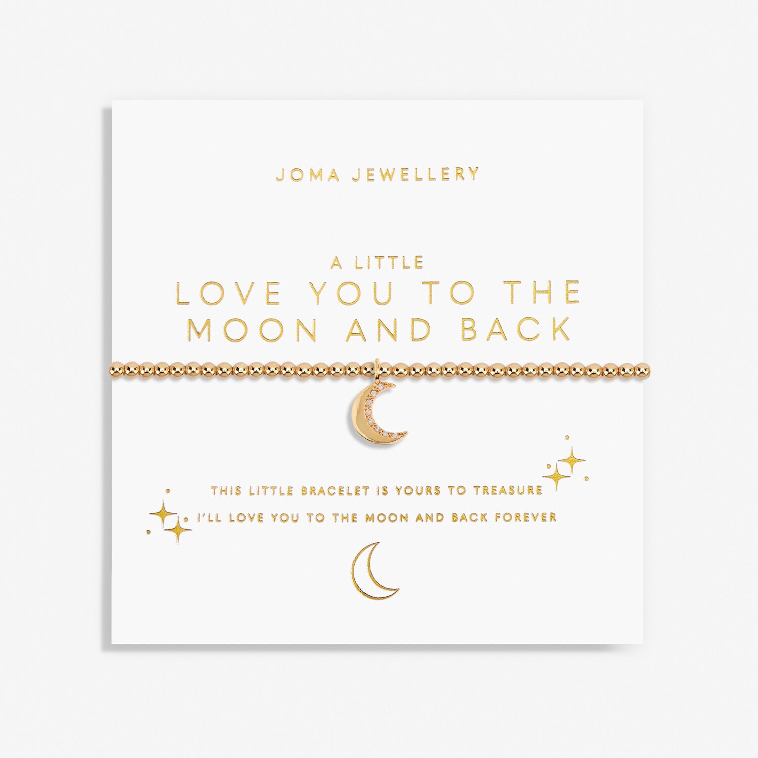 Gold - A Little Love You To The Moon And Back Bracelet - Joma Jewellery