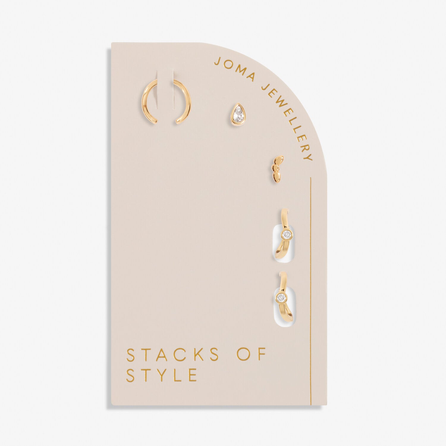 Stacks Of Style Earrings Organic Shape - Joma Jewellery