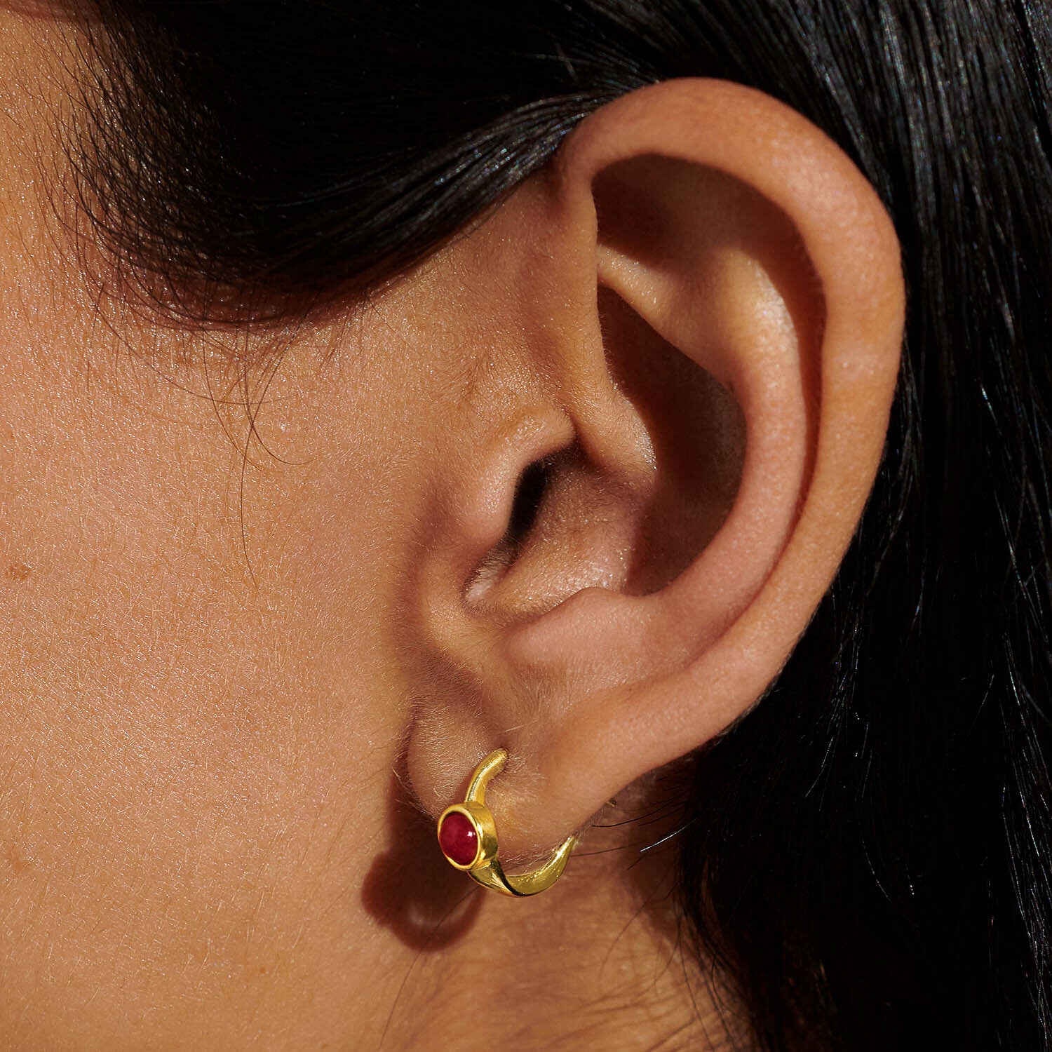 'January' Birthstone Hoop Earrings - Joma Jewellery