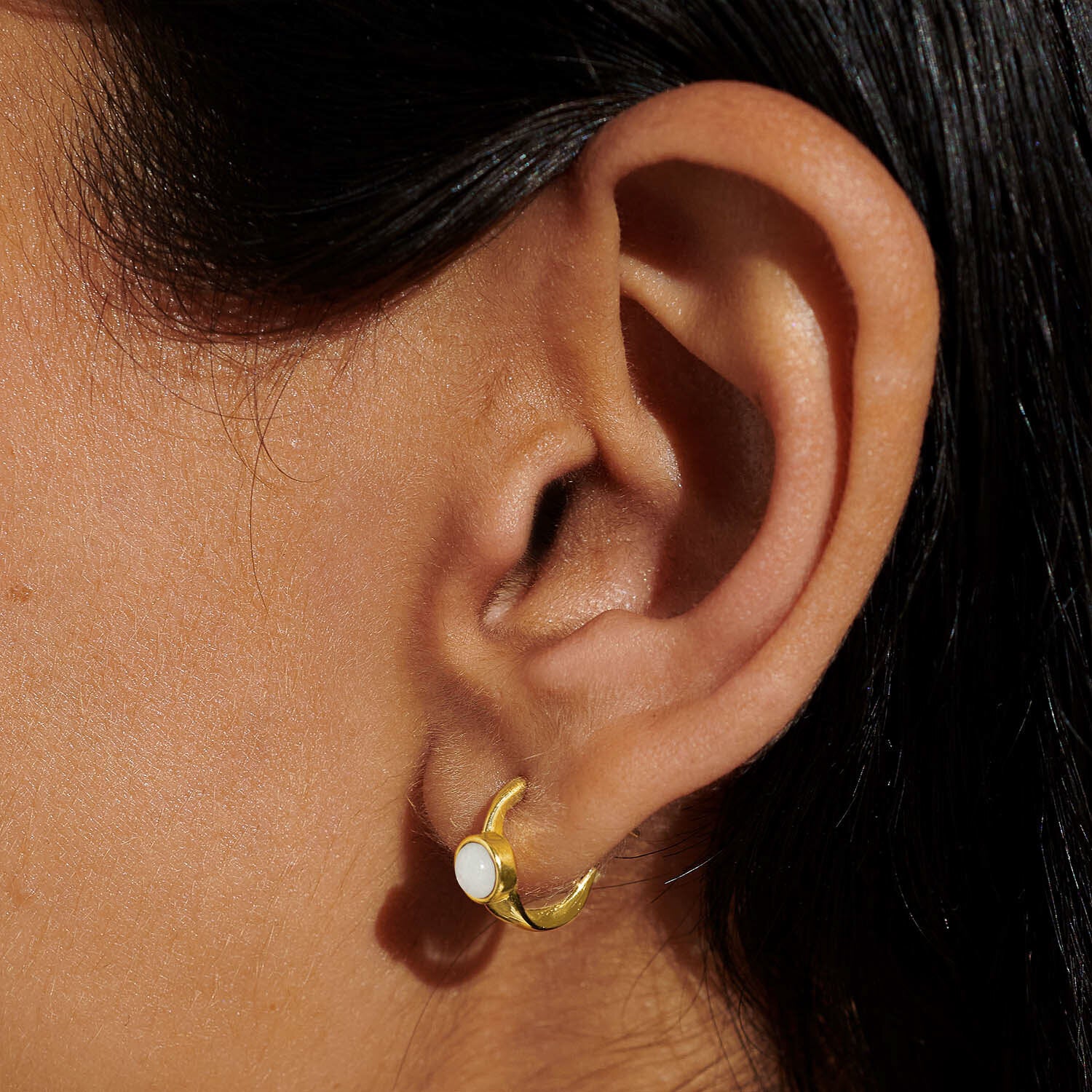 'April' Birthstone Hoop Earrings - Joma Jewellery