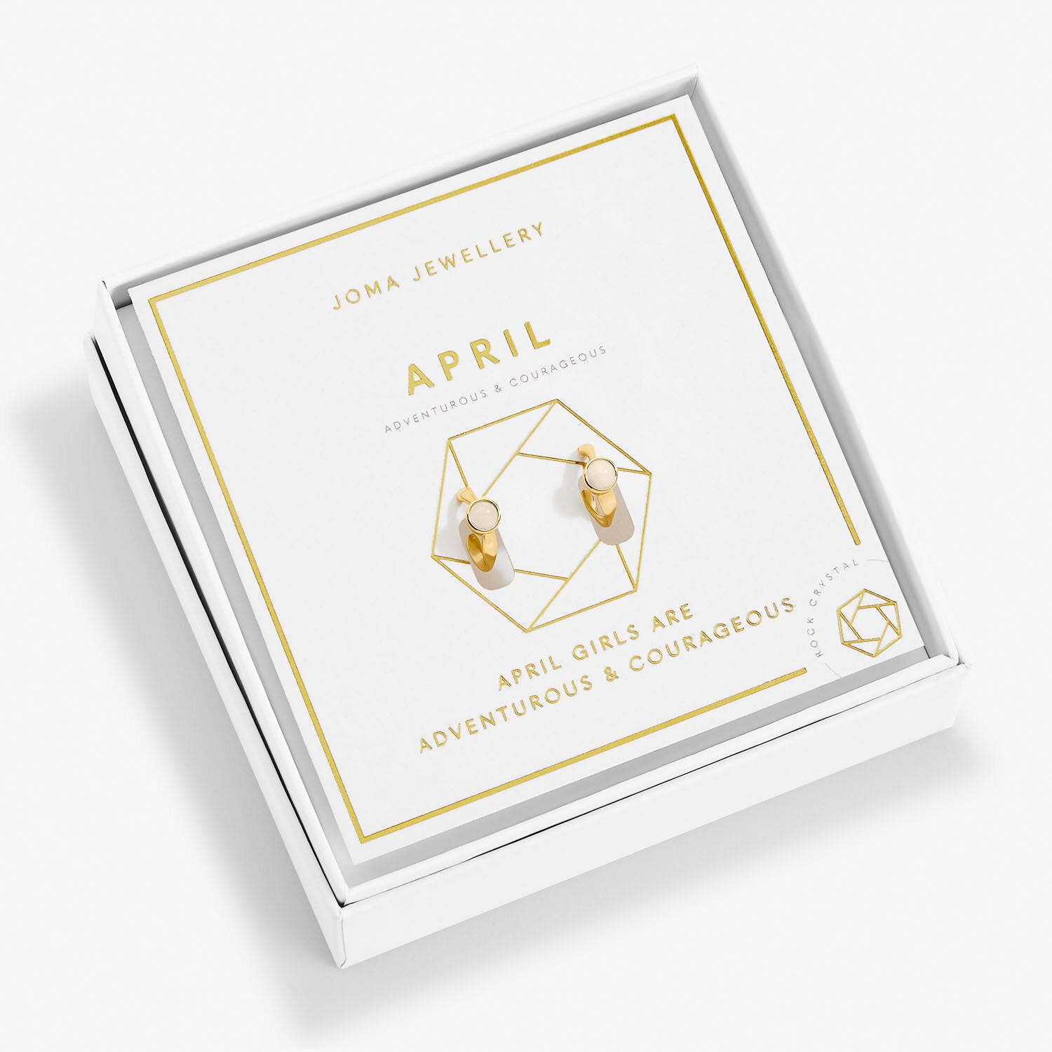 'April' Birthstone Hoop Earrings - Joma Jewellery
