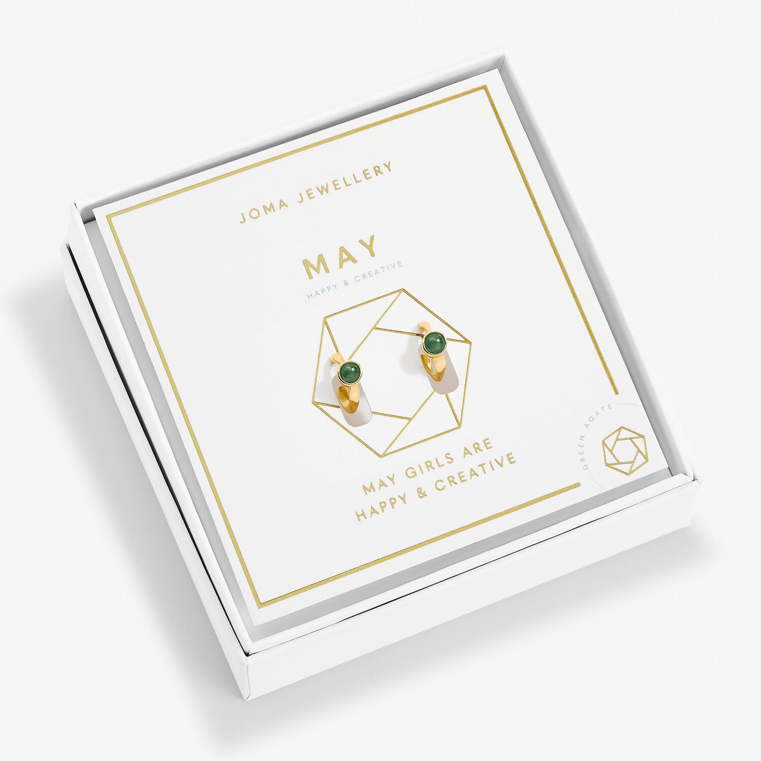 'May' Birthstone Hoop Earrings - Joma jewellery