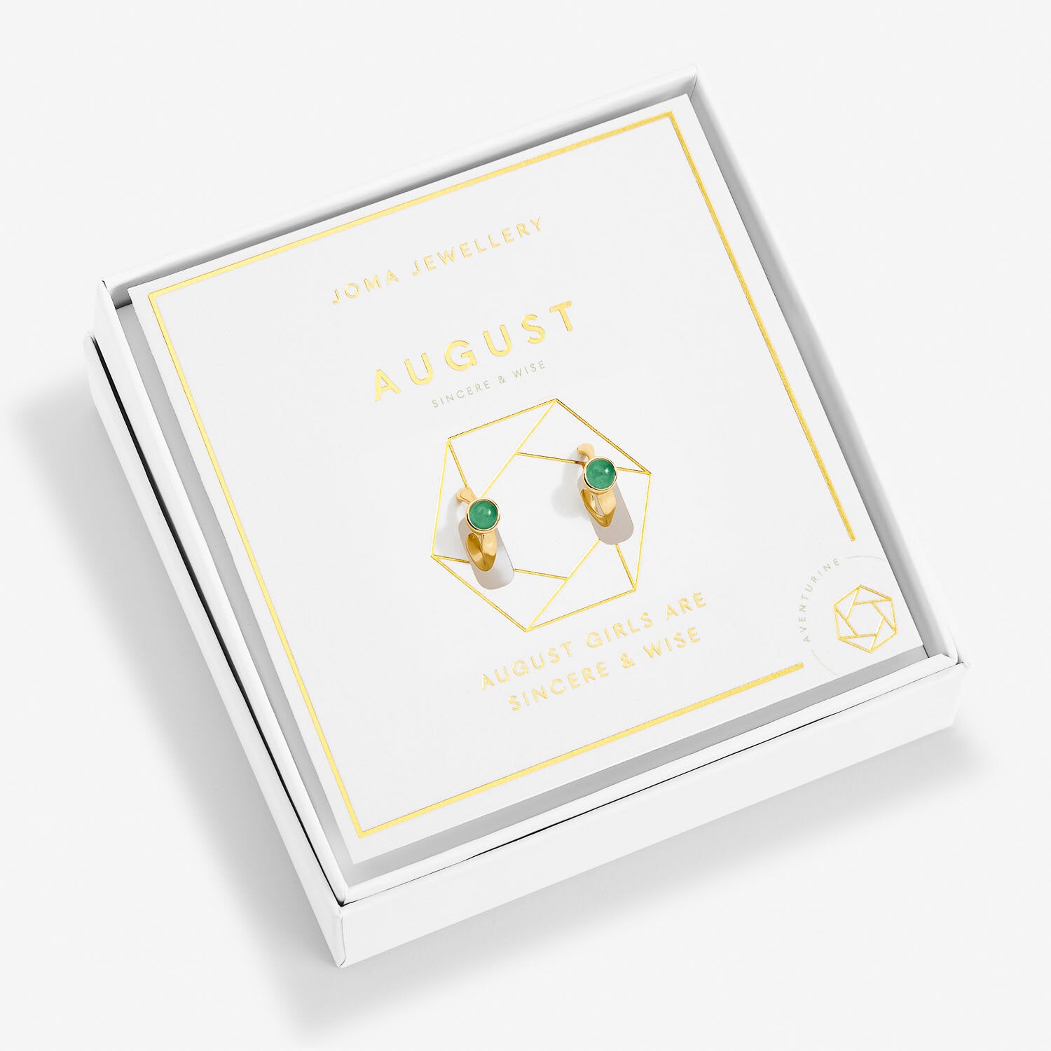 'August' Birthstone Hoop Earrings - Joma Jewellery