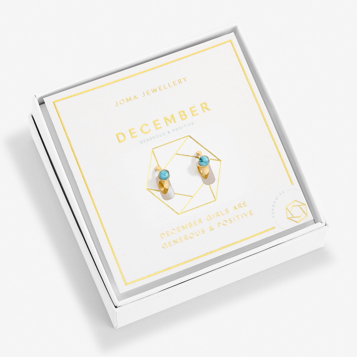 'December' Birthstone Hoop Earrings - Joma jewellery