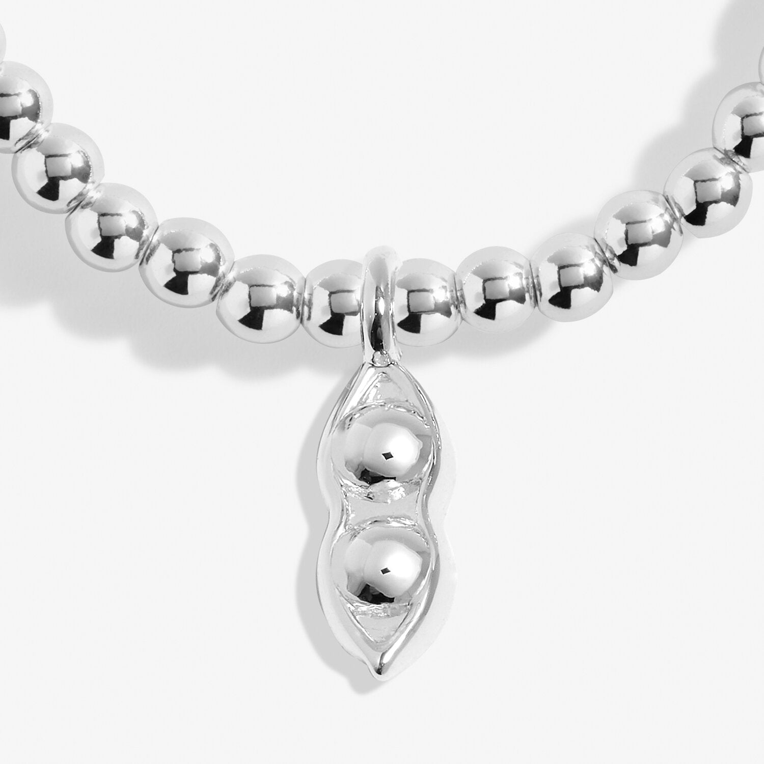 A Little 'Two Peas In A Pod' Bracelet In Silver Plating