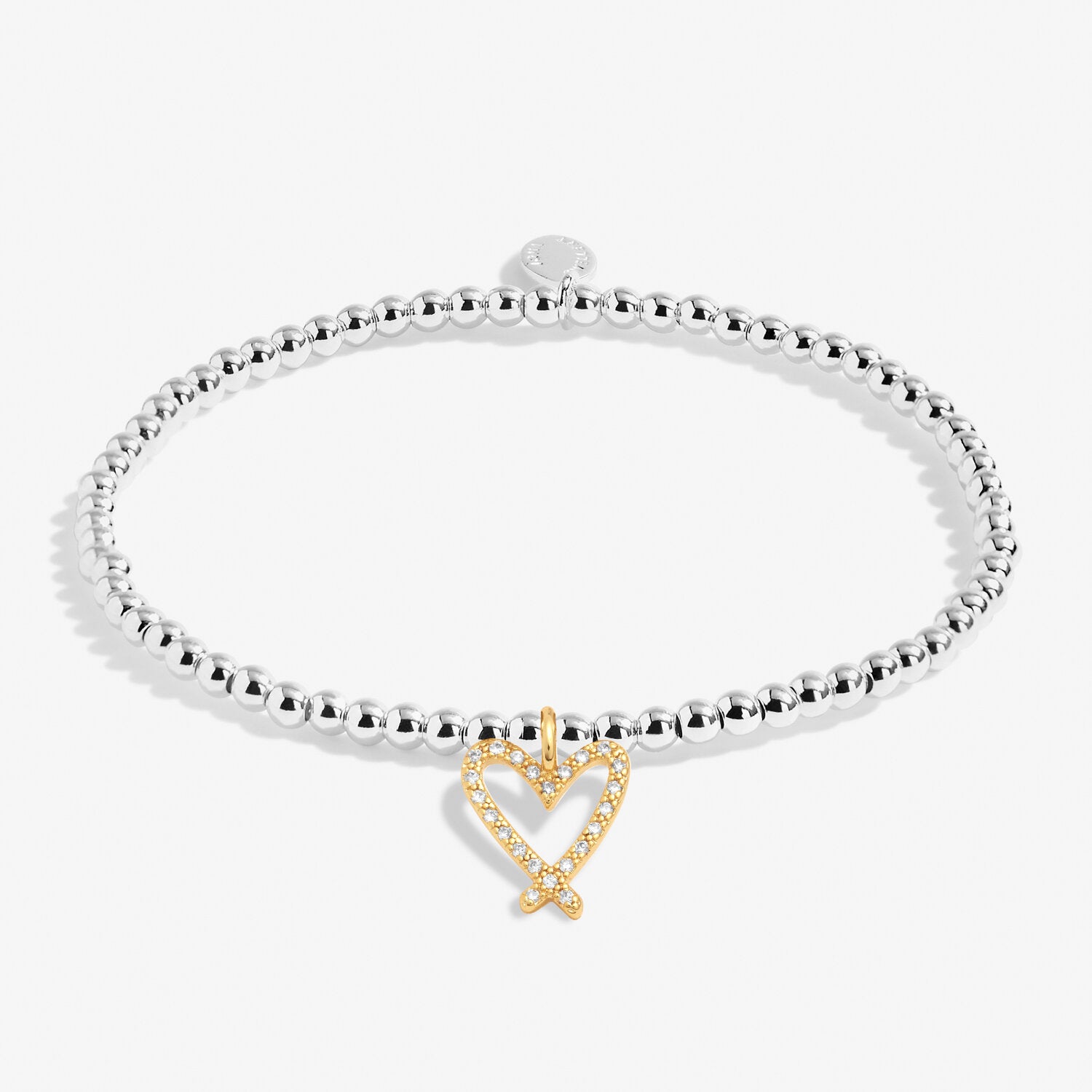 A Little 'Be Bold Be Brave Be Beautiful' Bracelet In Silver And Gold Plating