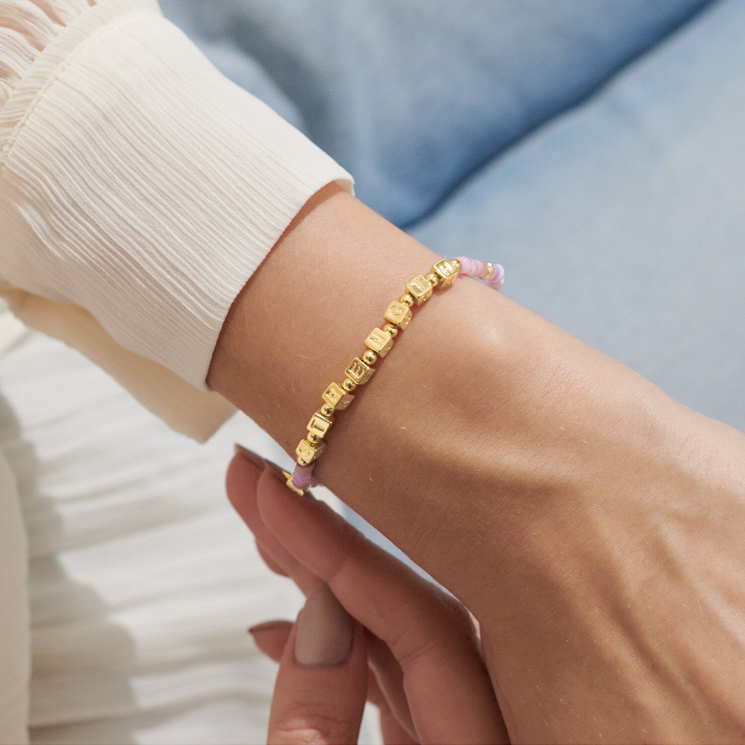 Happy Little Moments 'Strength' Bracelet In Gold Plating