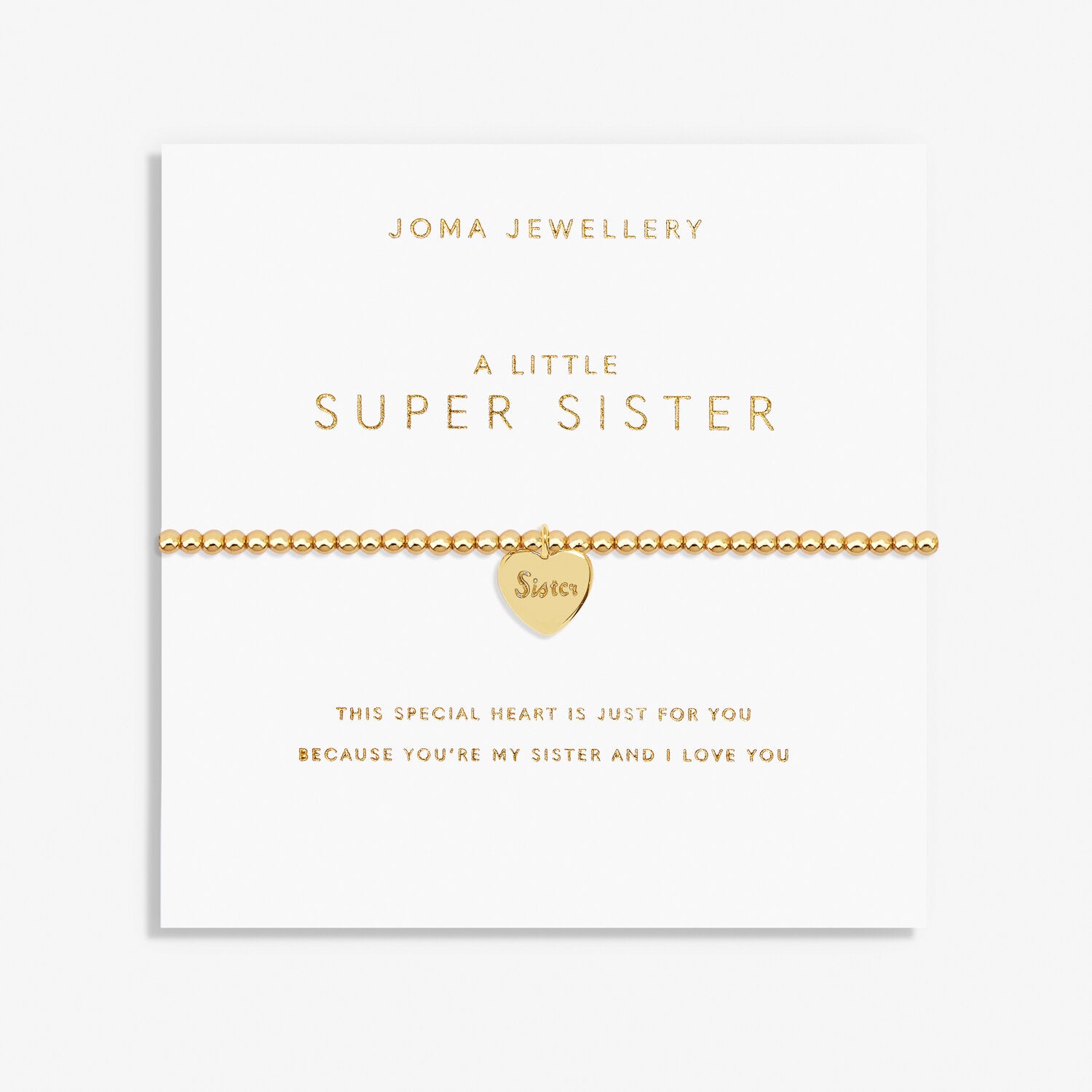 A Little 'Super Sister' Bracelet In Gold Plating