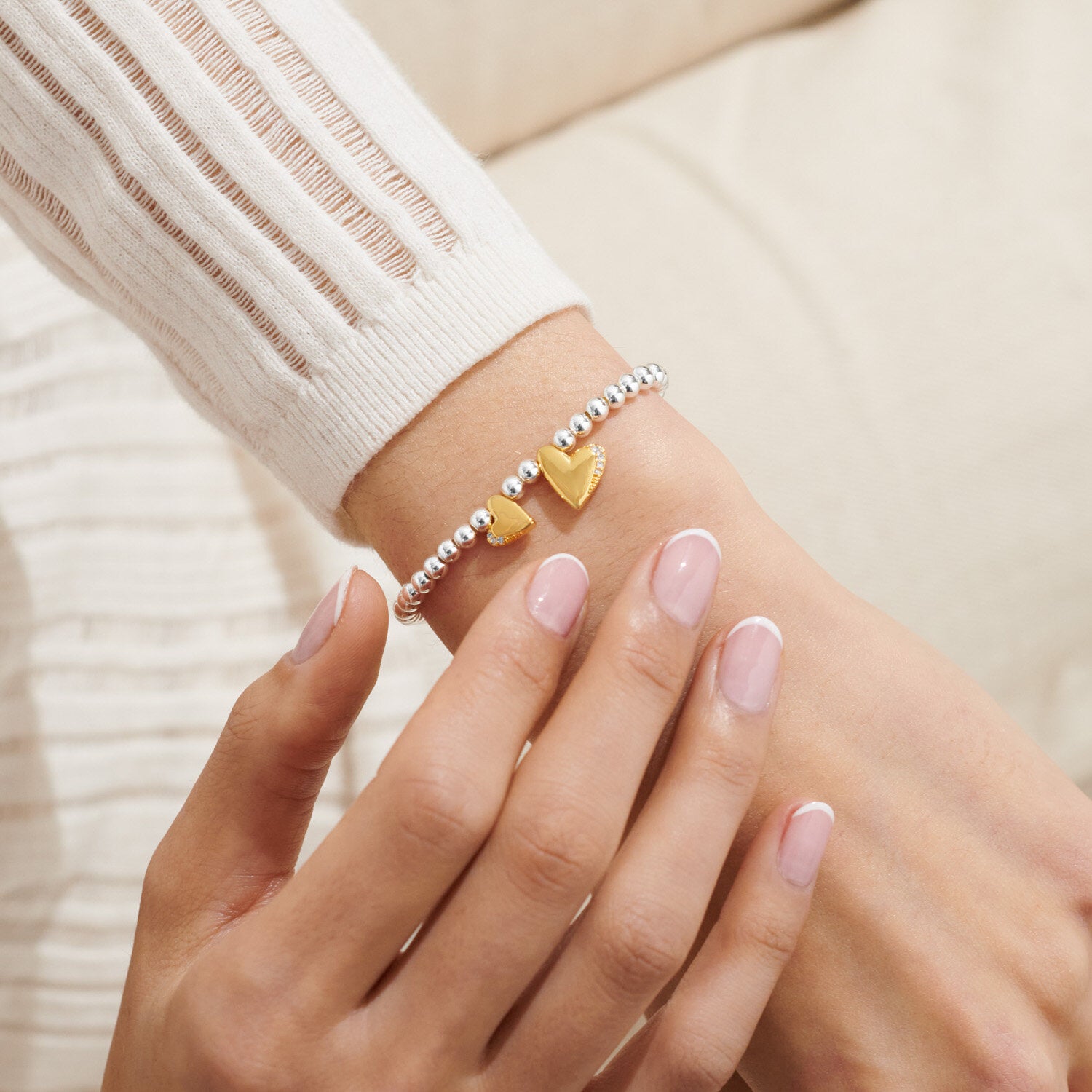 Boxed A Little 'Happy Birthday' Bracelet In Silver And Gold Plating