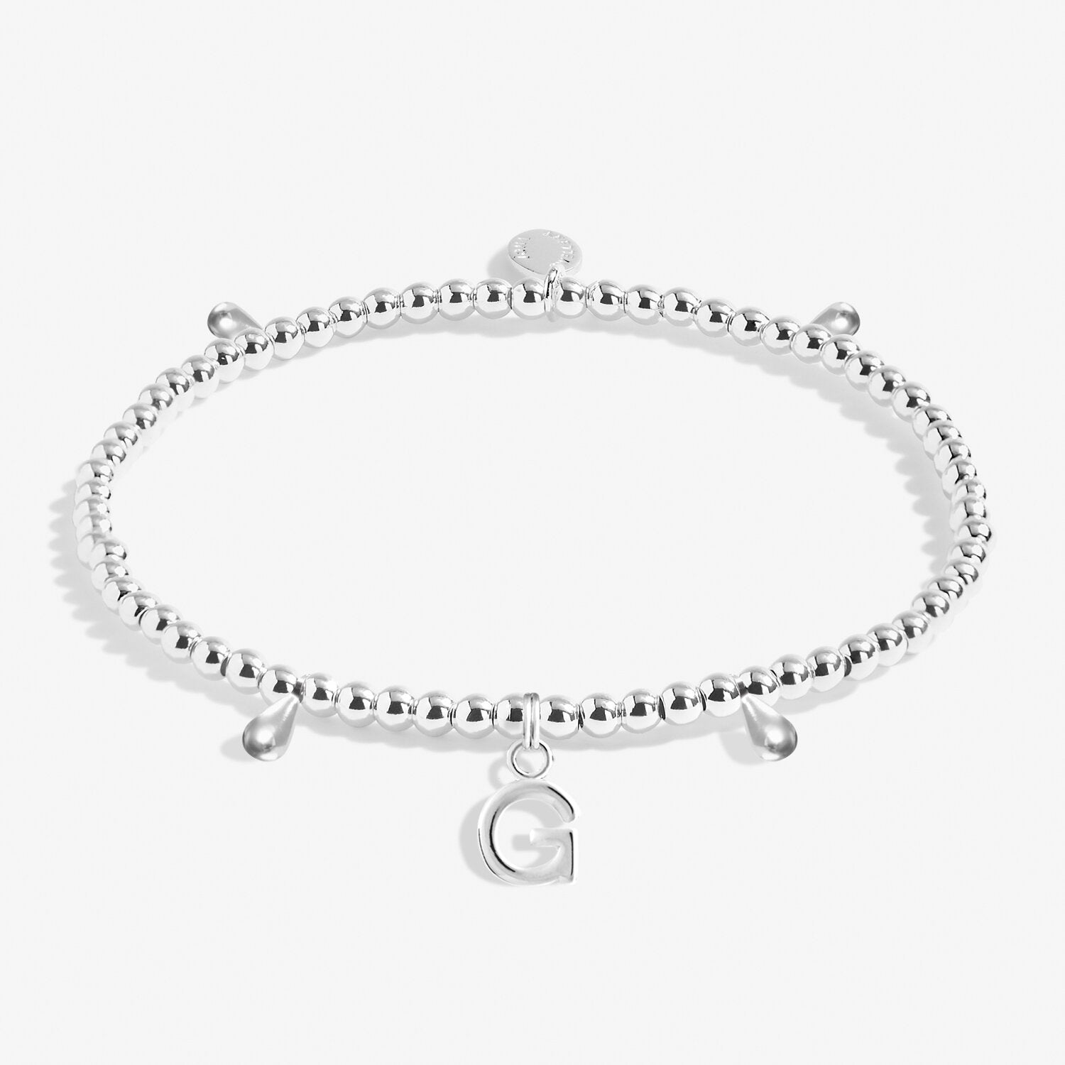 Alphabet A Little 'G' Bracelet In Silver Plating