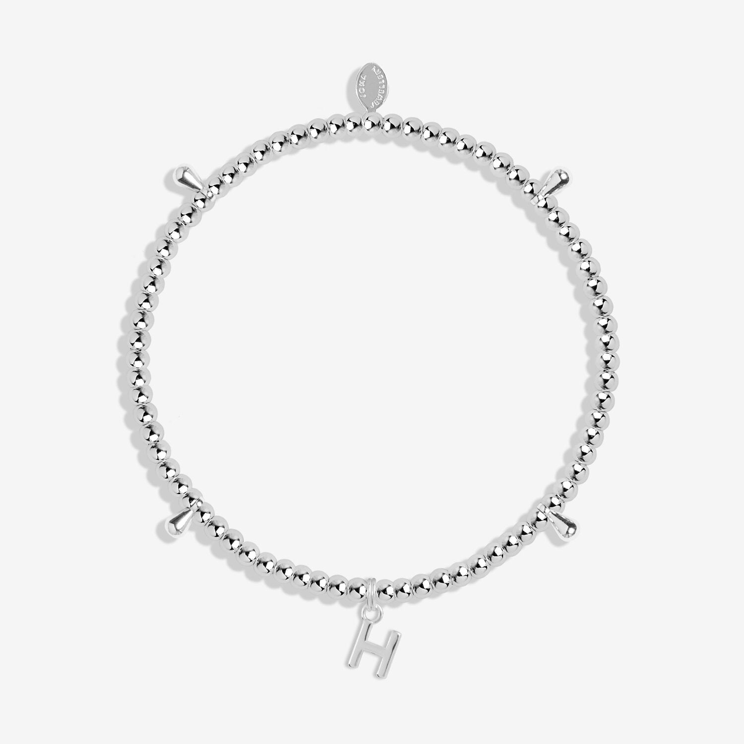 Alphabet A Little 'H' Bracelet In Silver Plating