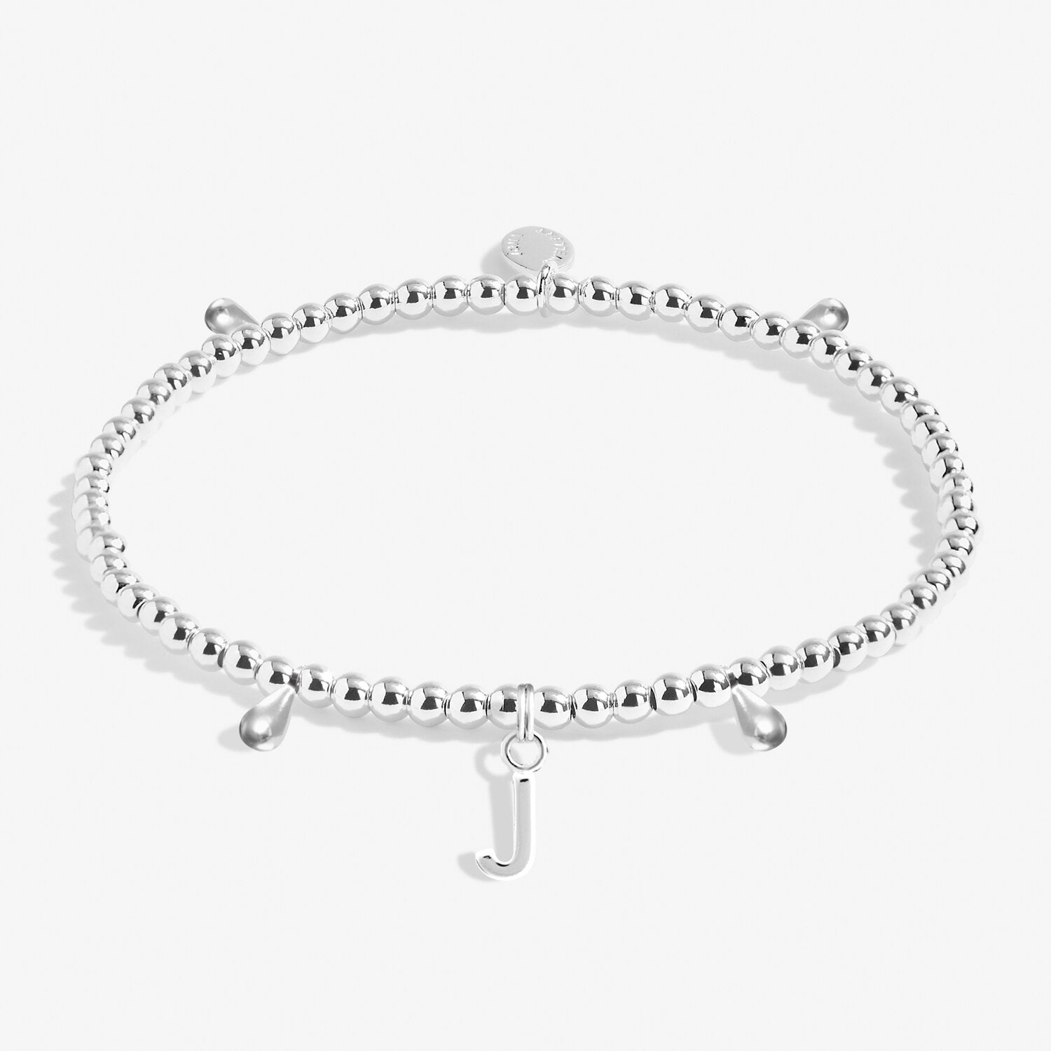 Alphabet A Little 'J' Bracelet In Silver Plating