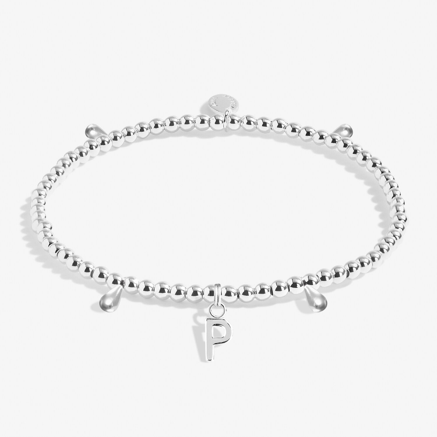 Alphabet A Little 'P' Bracelet In Silver Plating