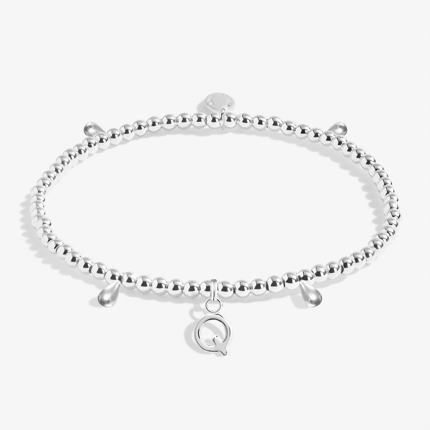 Alphabet A Little 'Q' Bracelet In Silver Plating