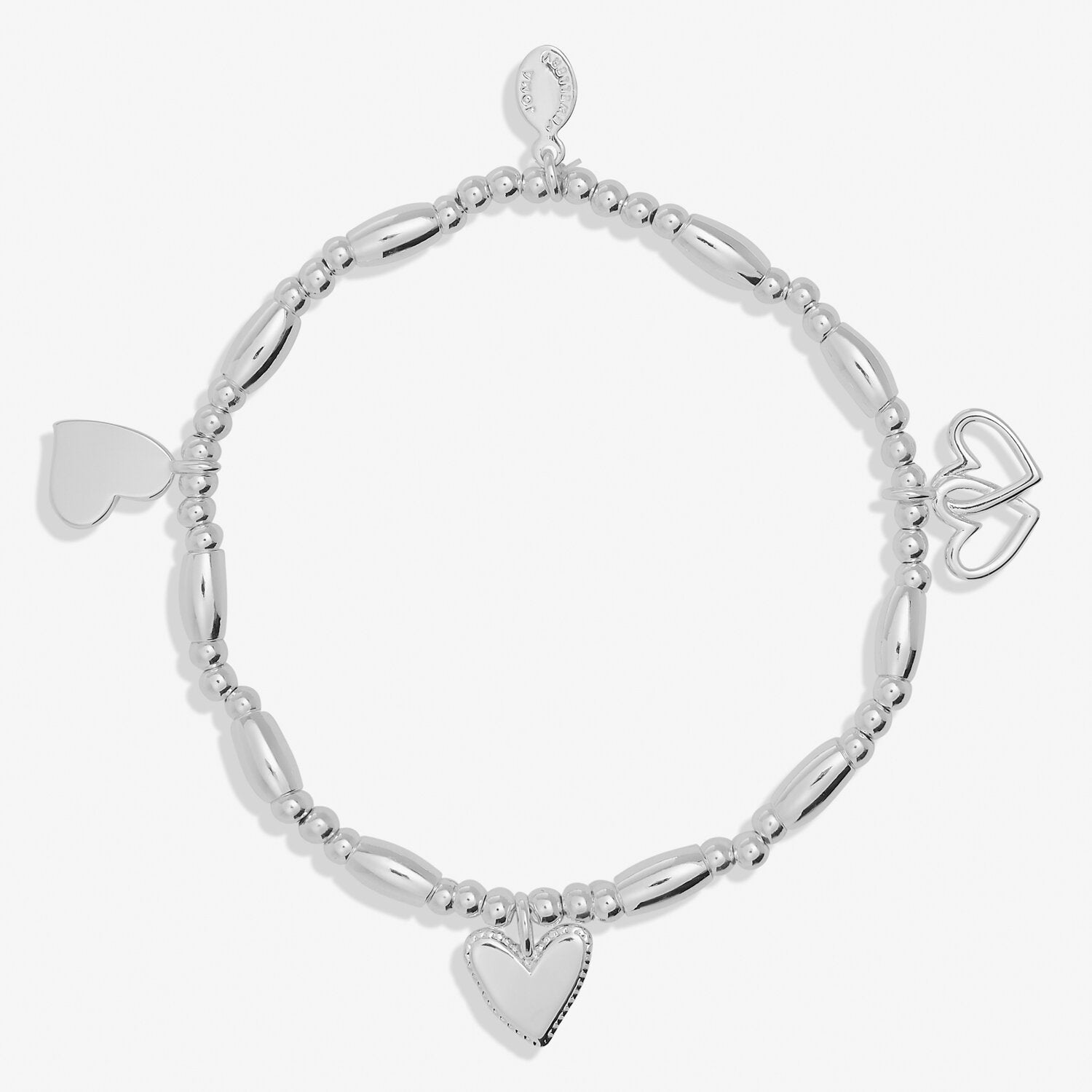 Life's A Charm 'Love' Bracelet In Silver Plating