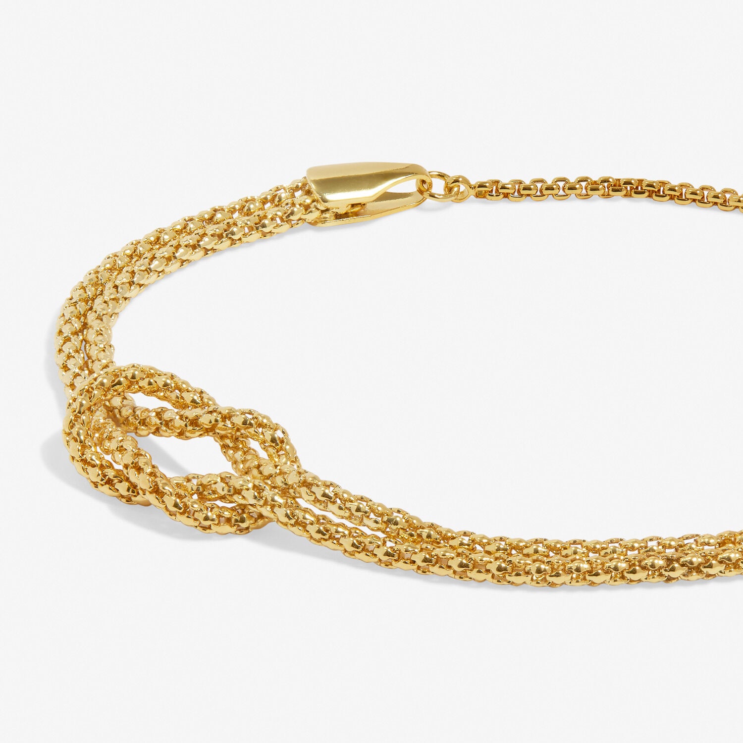 Chain Knot Bracelet Bar In Gold Plating