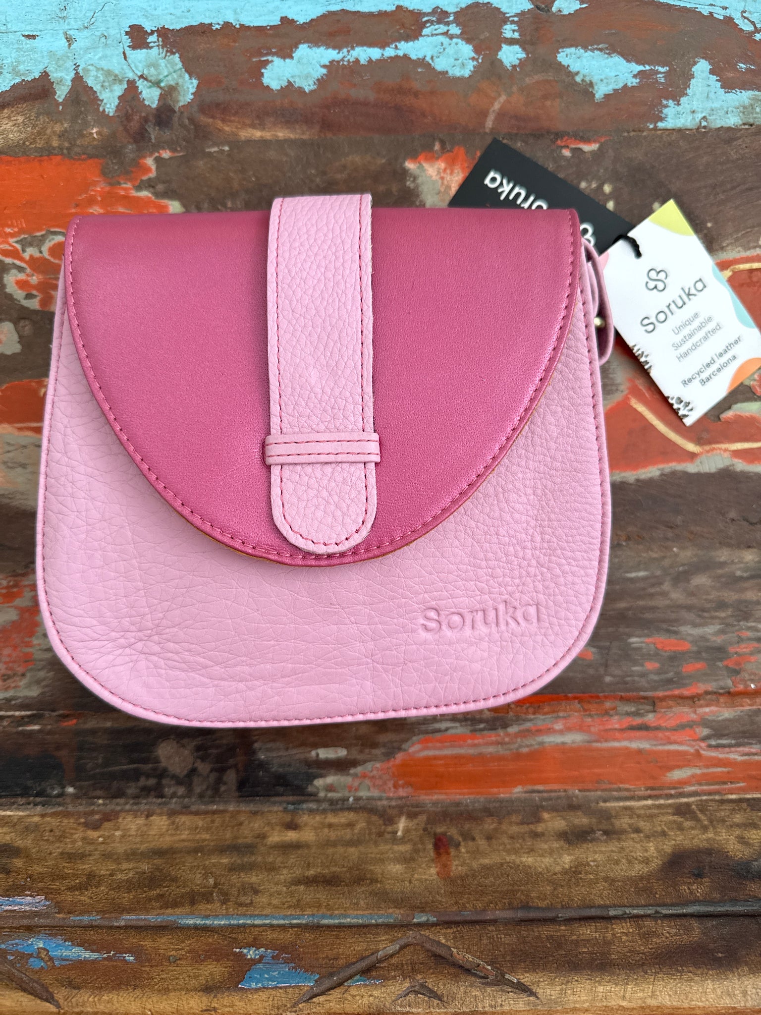 Julia Reversable Loop Bag - Pink Glitter Soruka