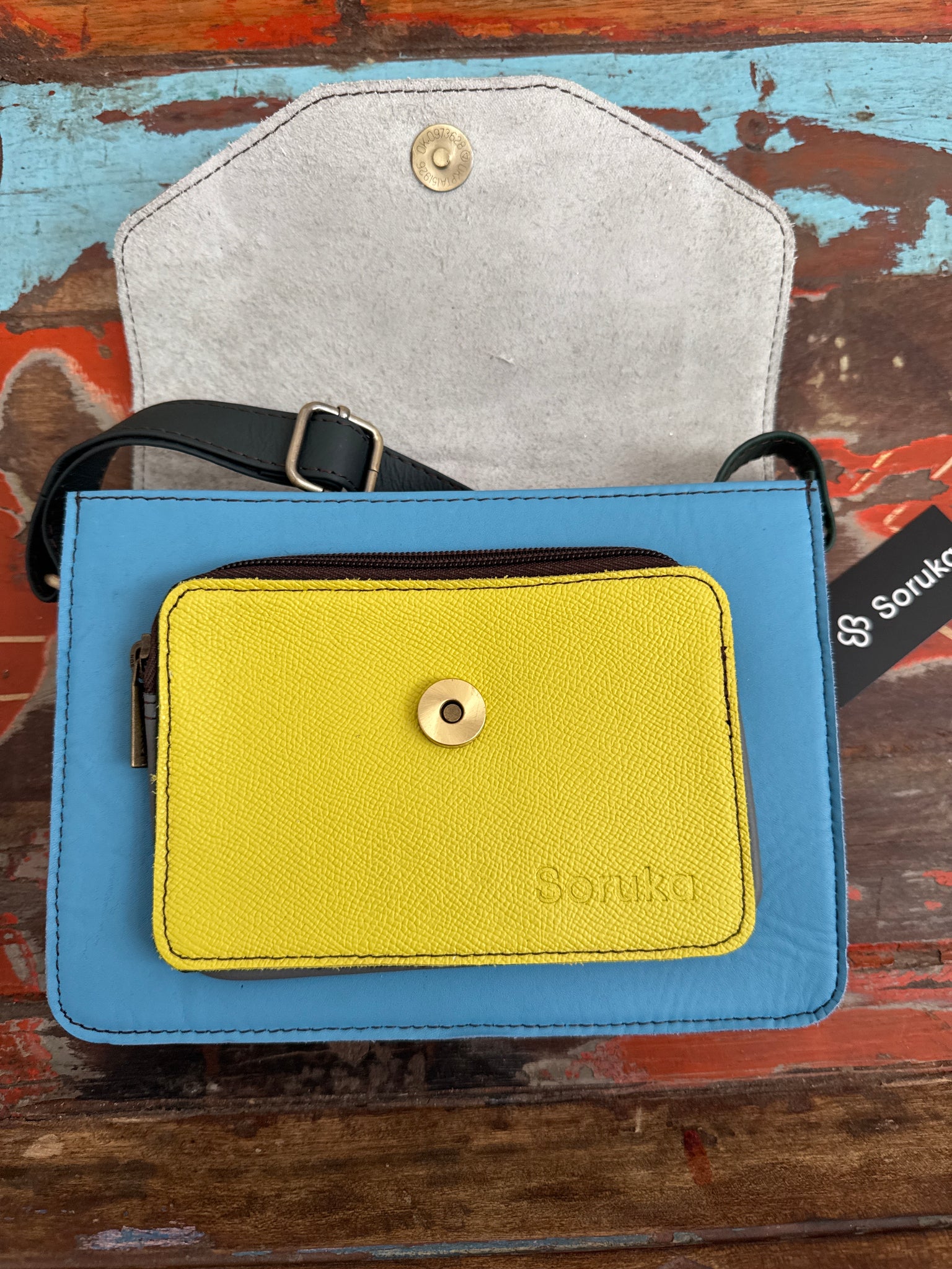 Grace Reversible Loop Handbag - Multi & Animal Print Soruka