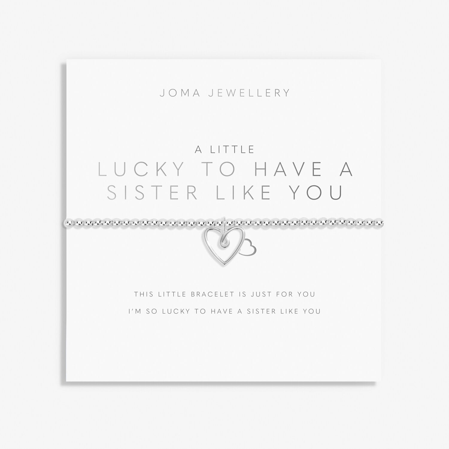 A Little lucky To Have A Sister Like You Bracelet - Joma Jewellery