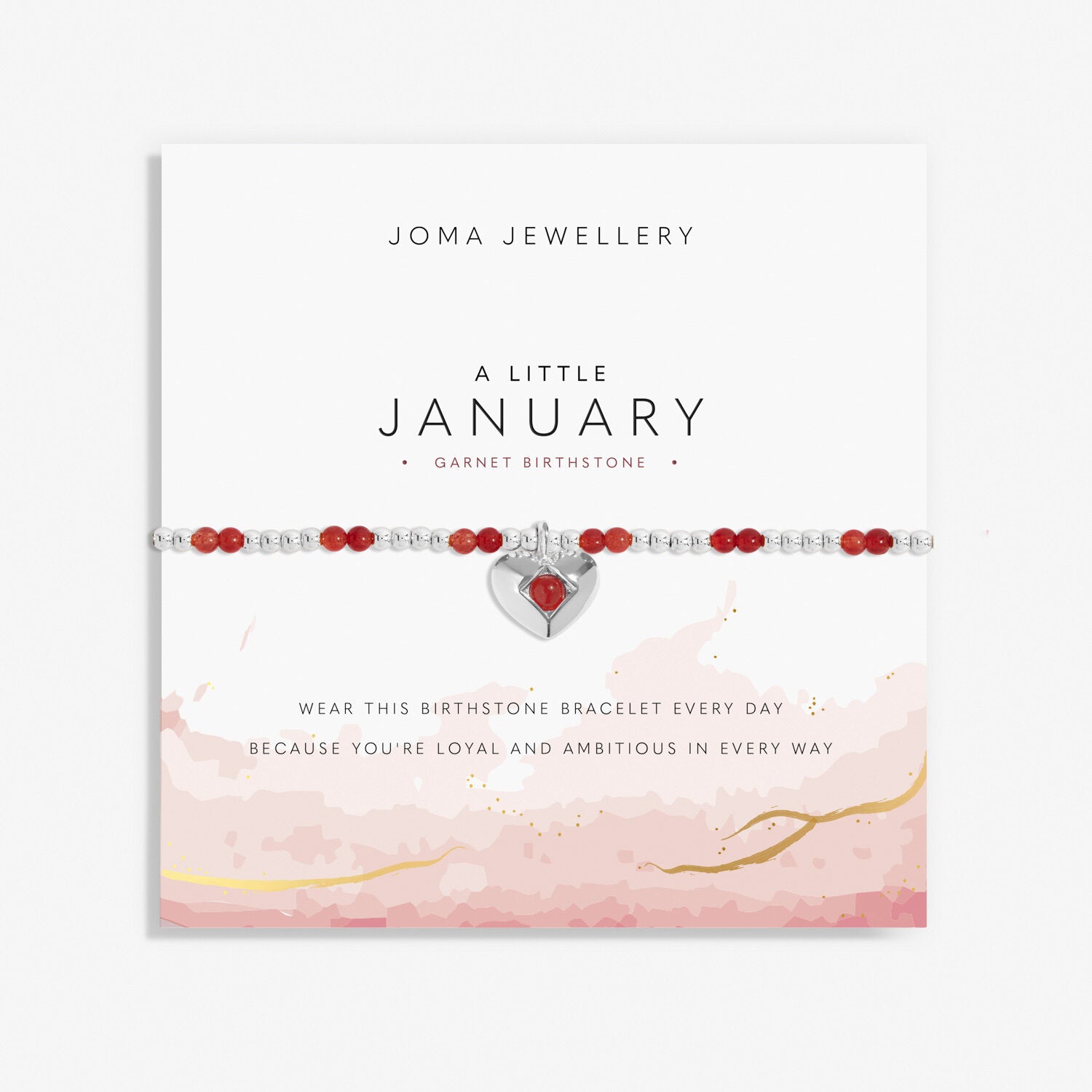 Birthstone A Little January Bracelet - Joma Jewellery