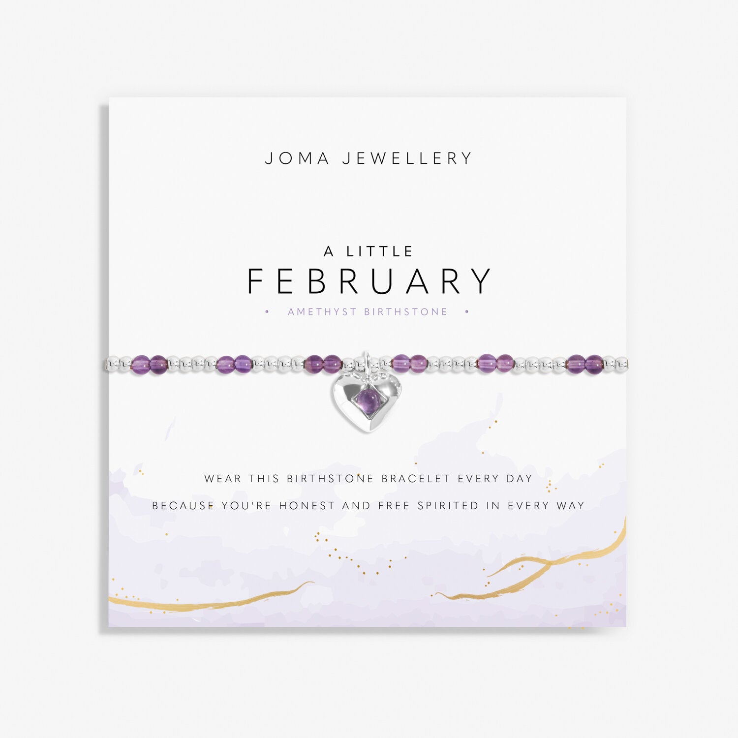 Birthstone A Little February Bracelet - Joma jewellery