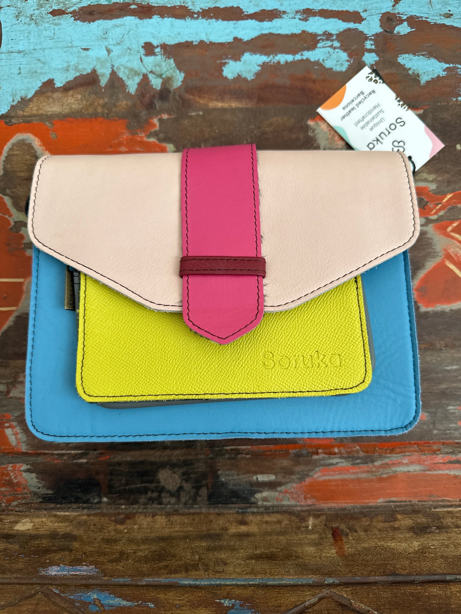Grace Reversible Loop Handbag - Multi & Animal Print Soruka
